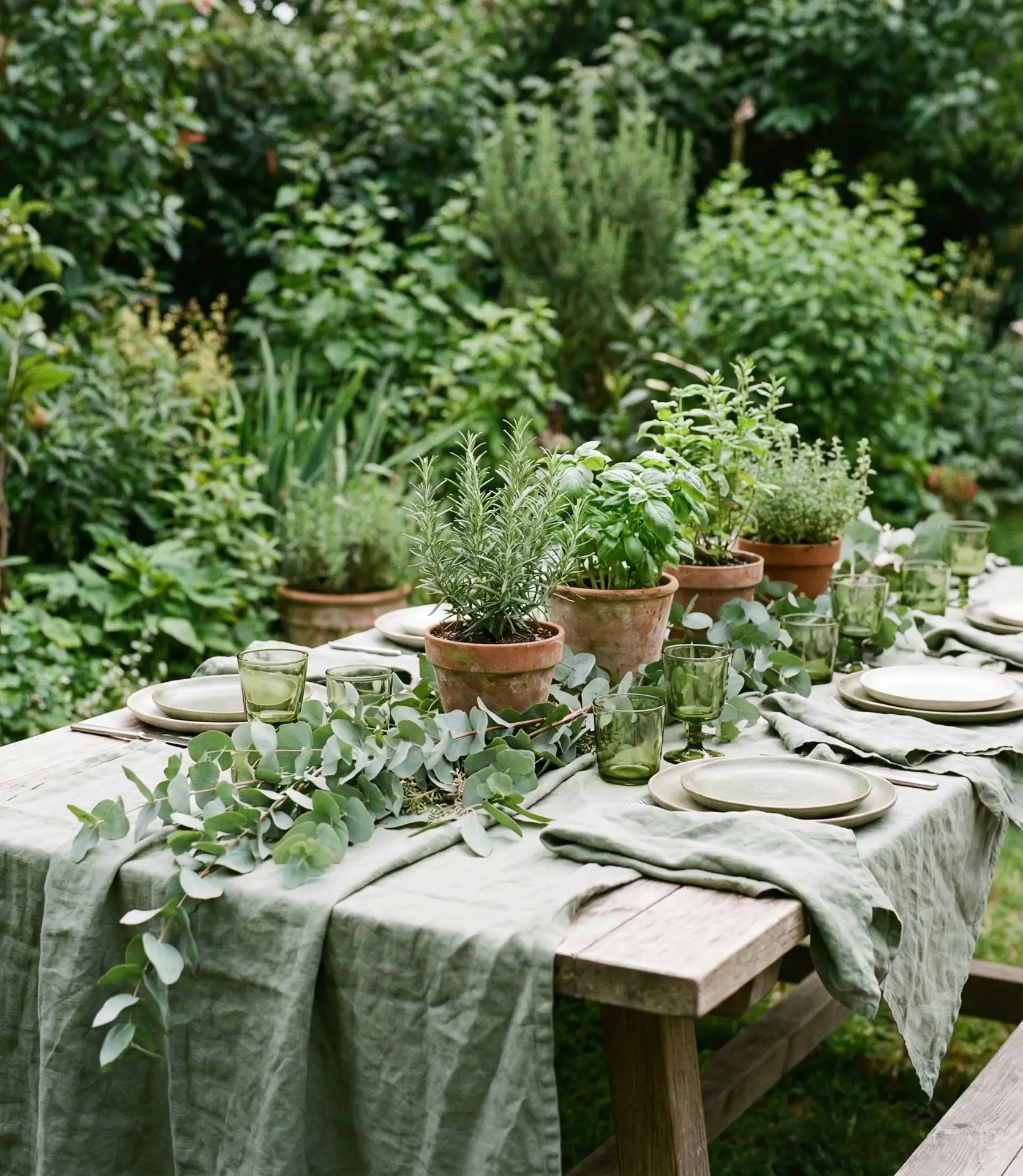 Monochromatic Green Nature-Inspired Table 1