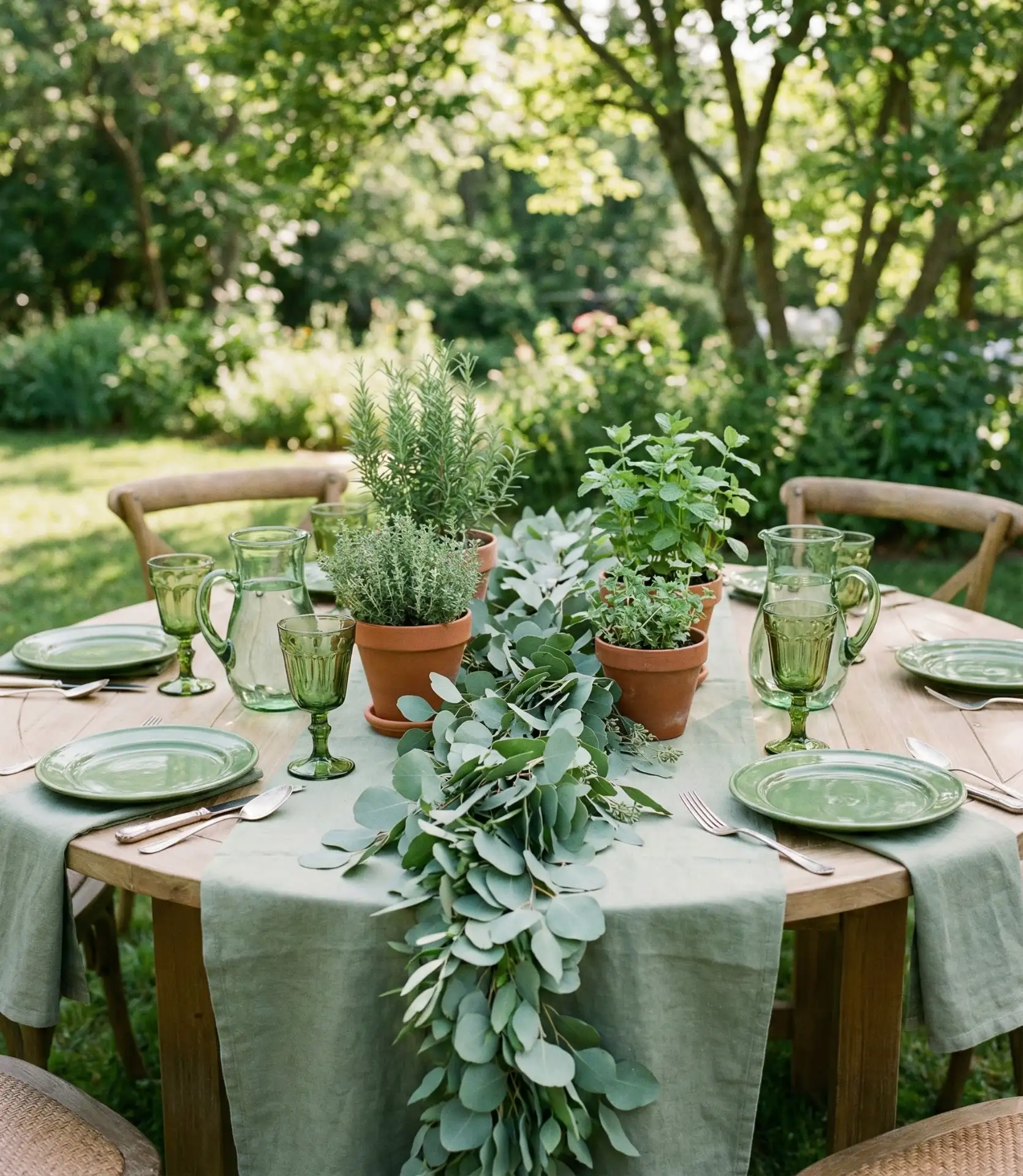 Monochromatic Green Nature-Inspired Table 2