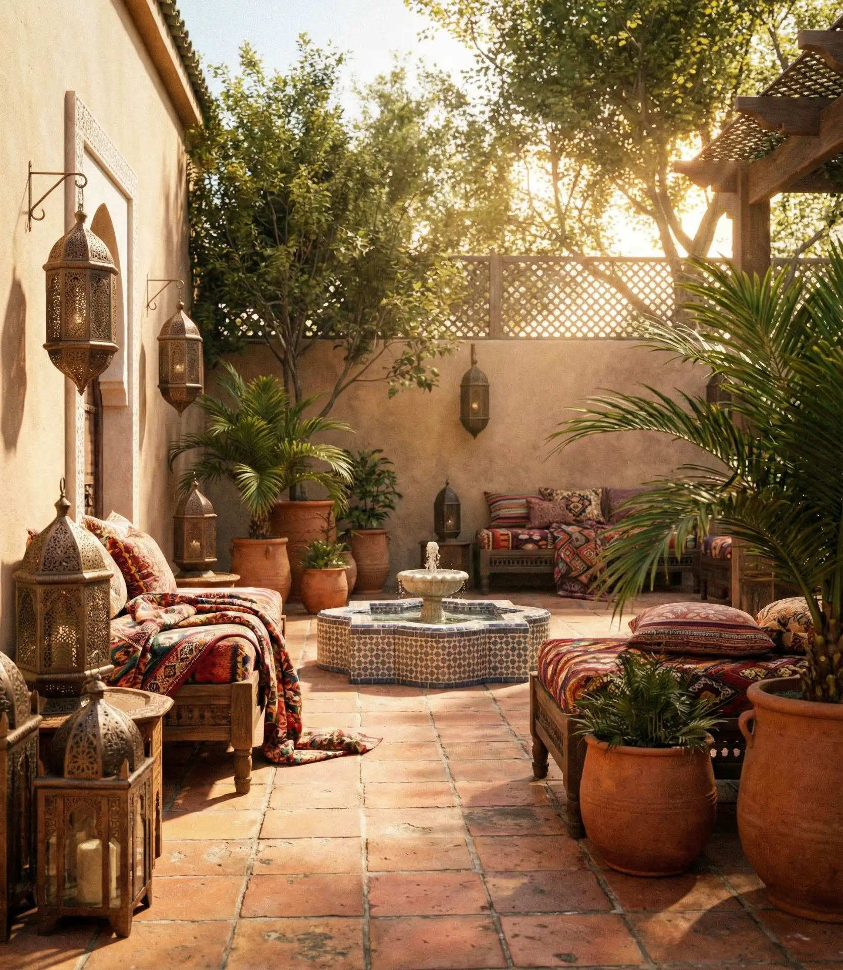 Moroccan-Inspired Courtyard 1