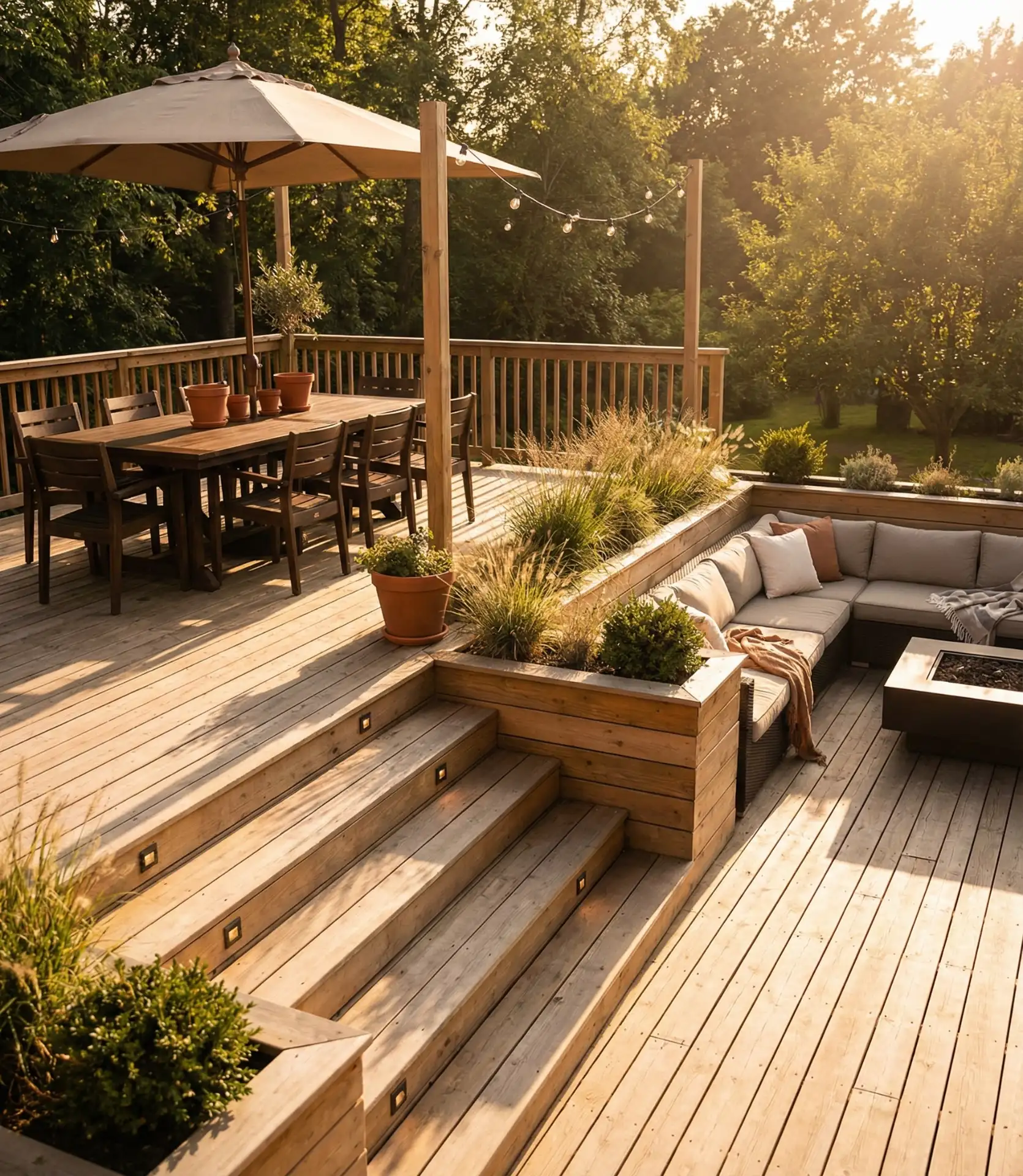 Multi-Level Deck with Defined Zones 1