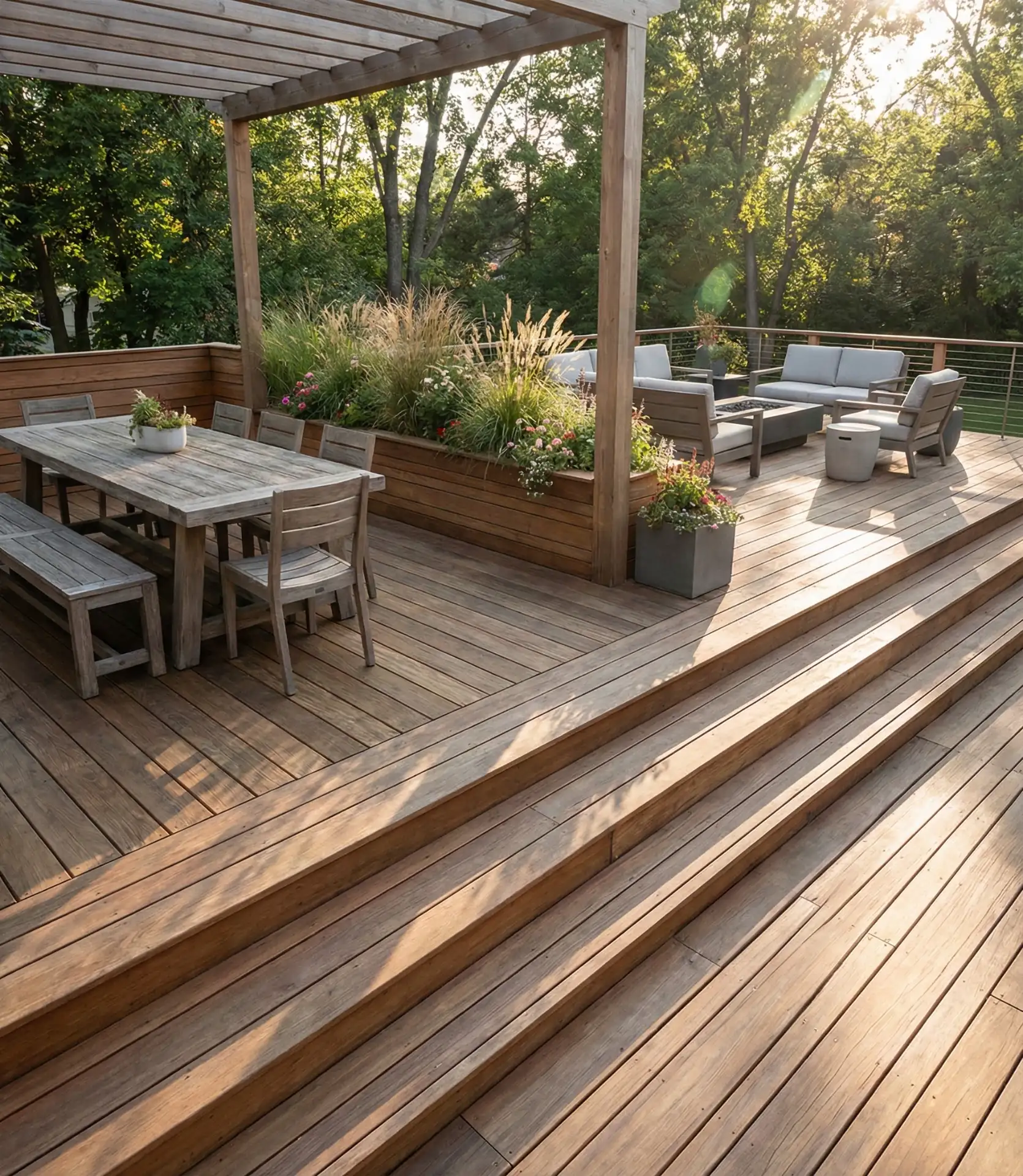 Multi-Level Deck with Defined Zones 2