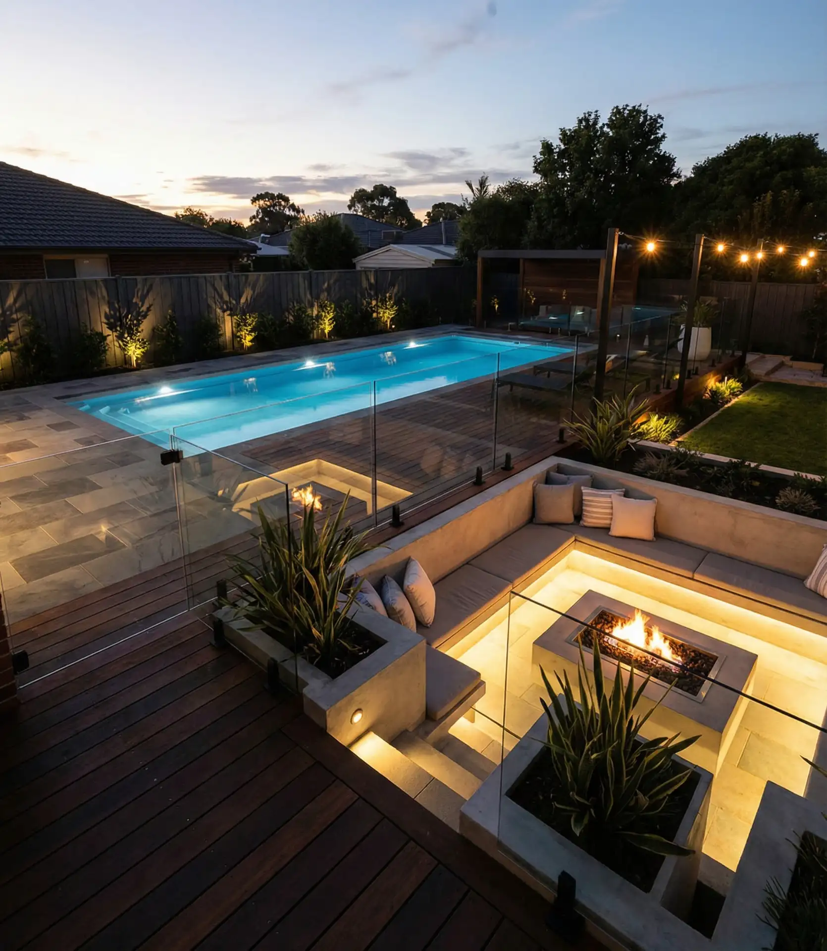 Multi-Level Pool with Sunken Lounge Area 1