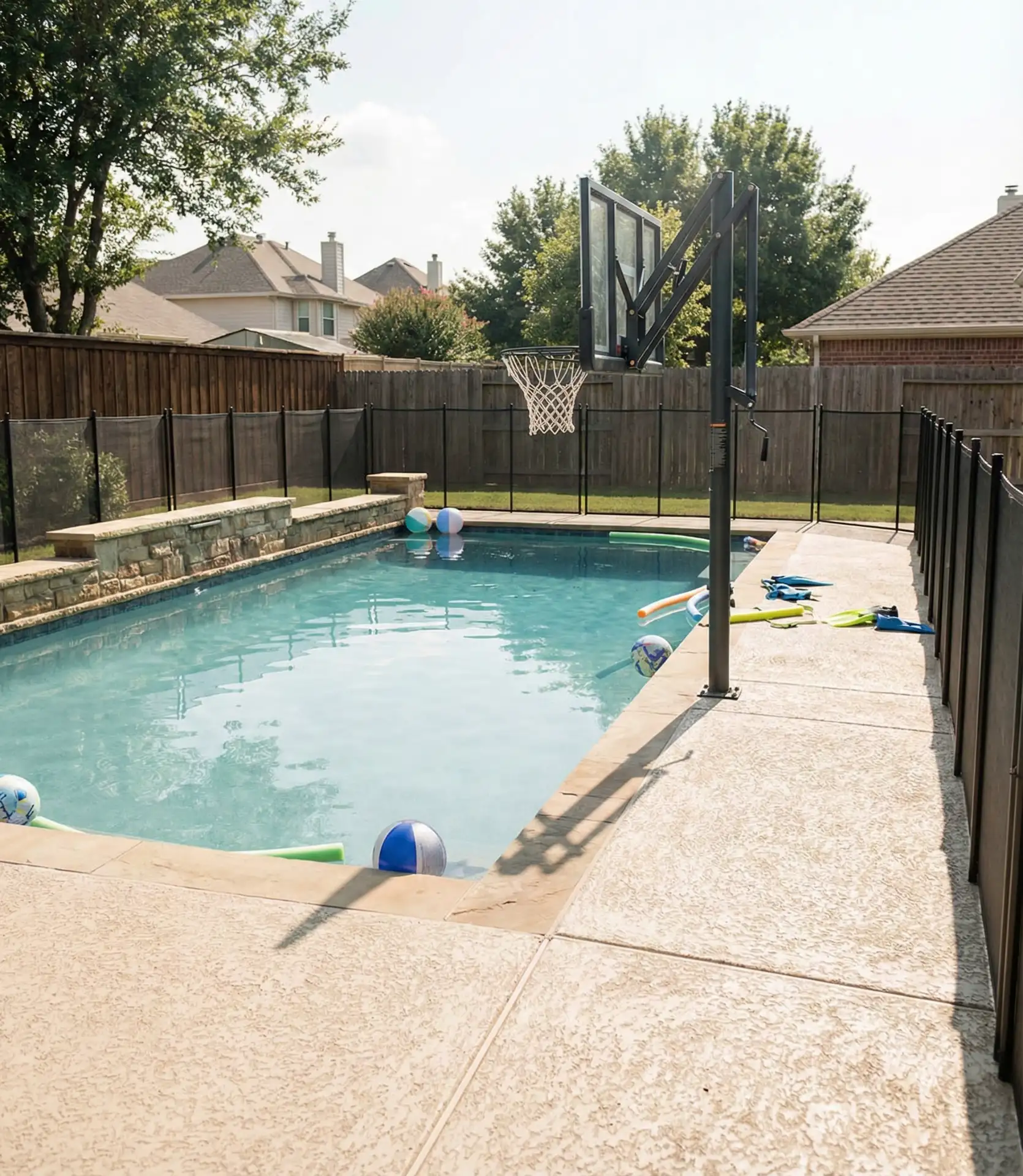 Multi-Sport Recreation Pool with Basketball Hoop 2