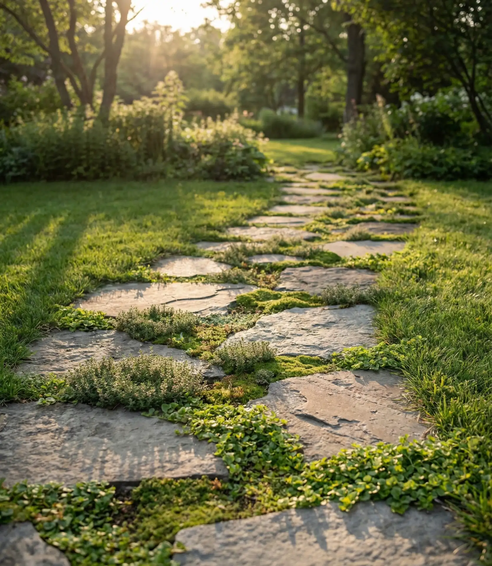 Natural Stone Pathway From Foraged Materials 1