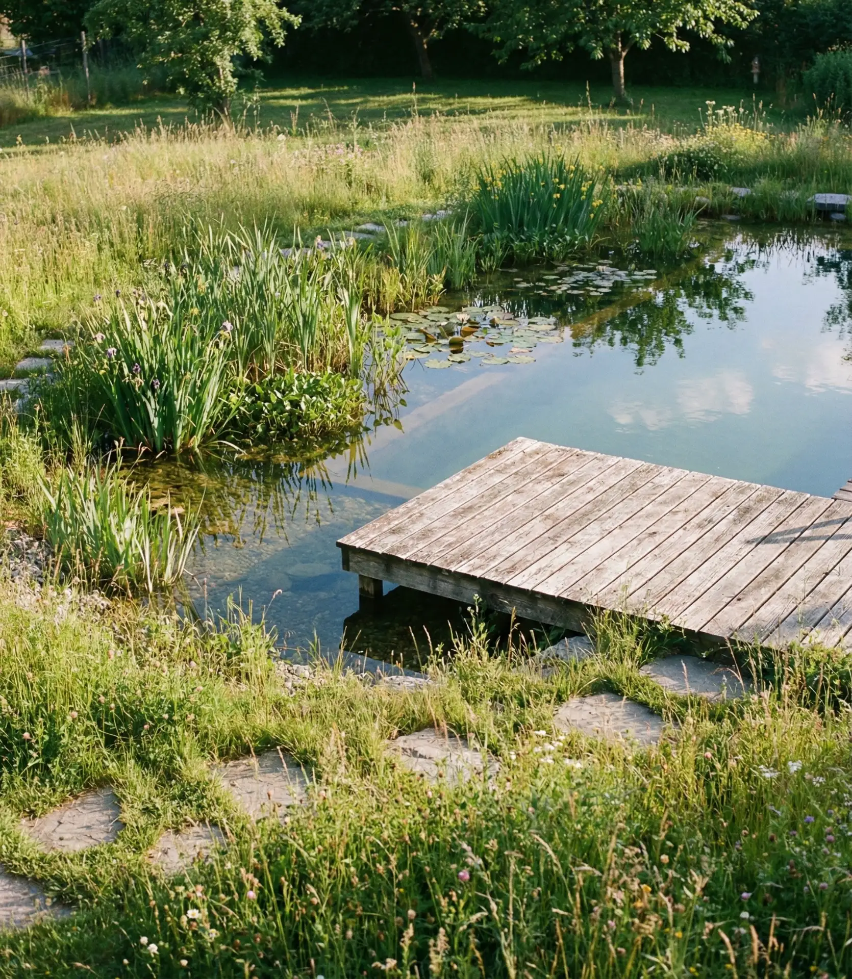 Natural Swimming Pond with Regeneration Zone 1