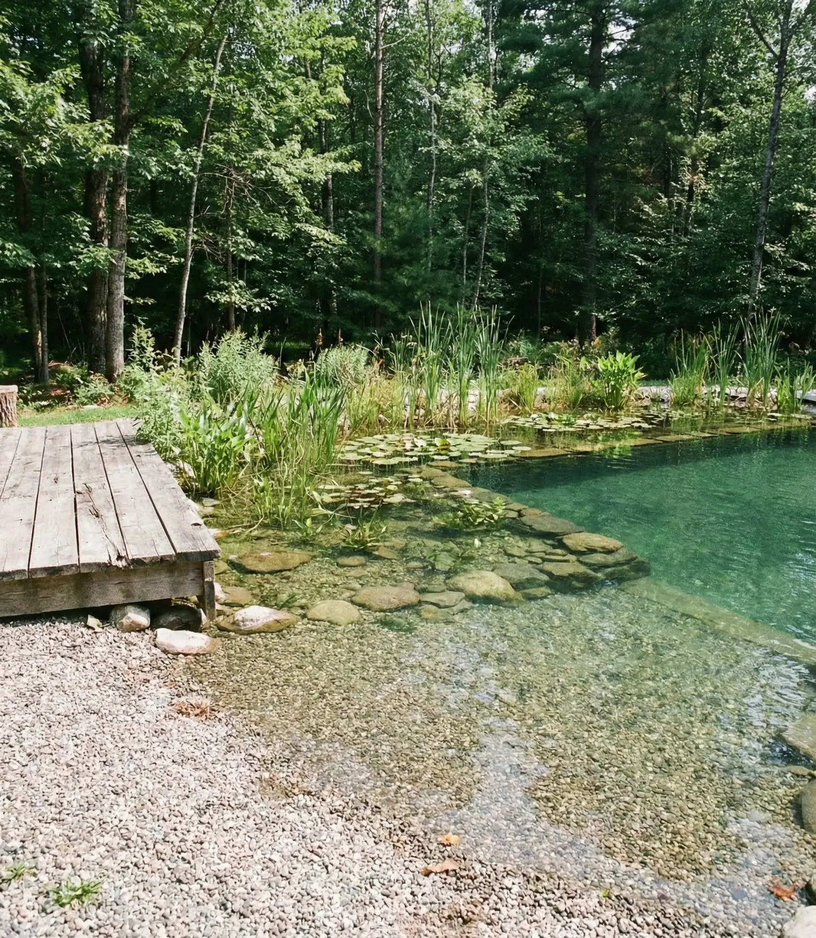 Natural Swimming Pool with Gravel Beach Entry 2