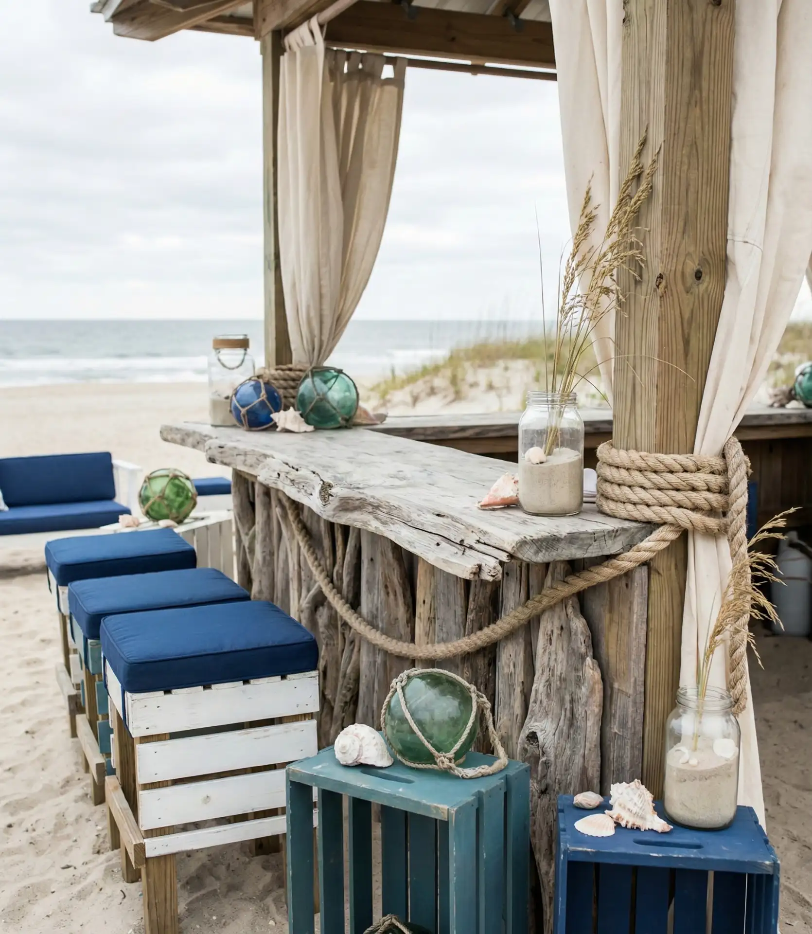 Nautical Rope and Driftwood Bar 2