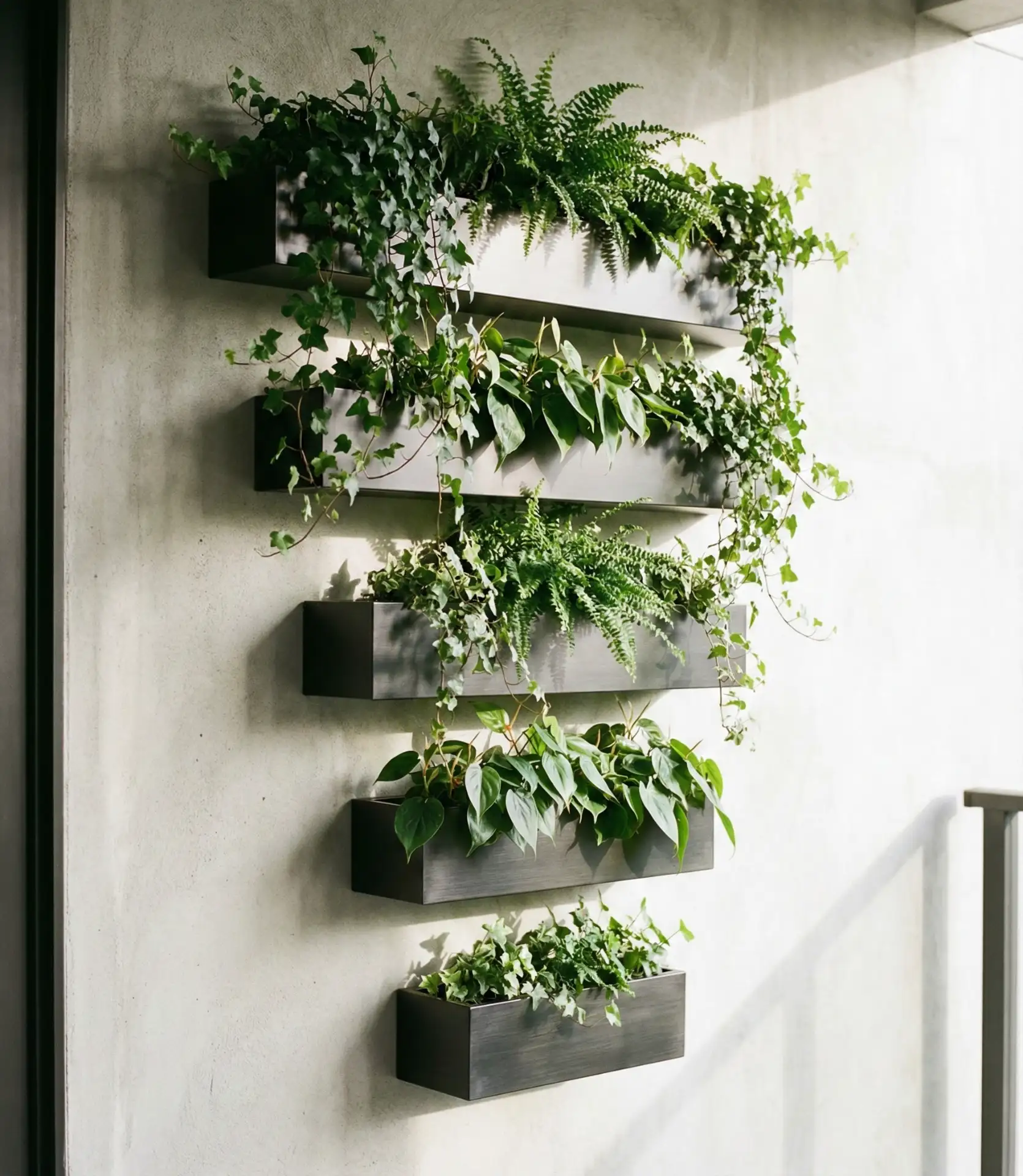 Outdoor Decorations Wall-Mounted Planters in Graduated Sizes 1
