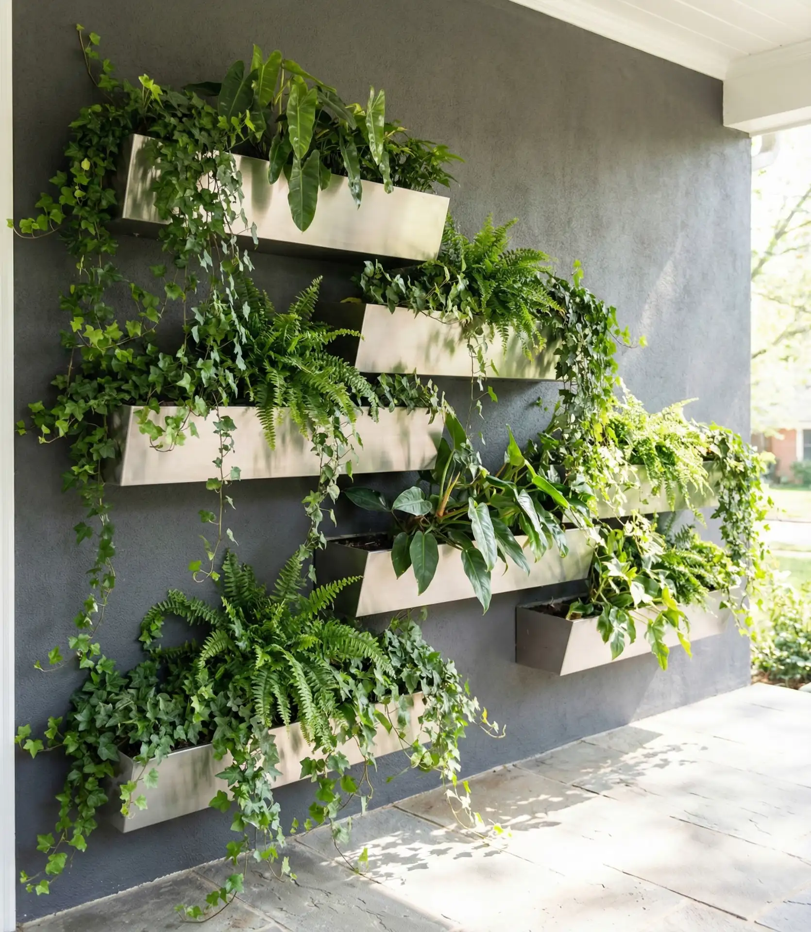 Outdoor Decorations Wall-Mounted Planters in Graduated Sizes 2