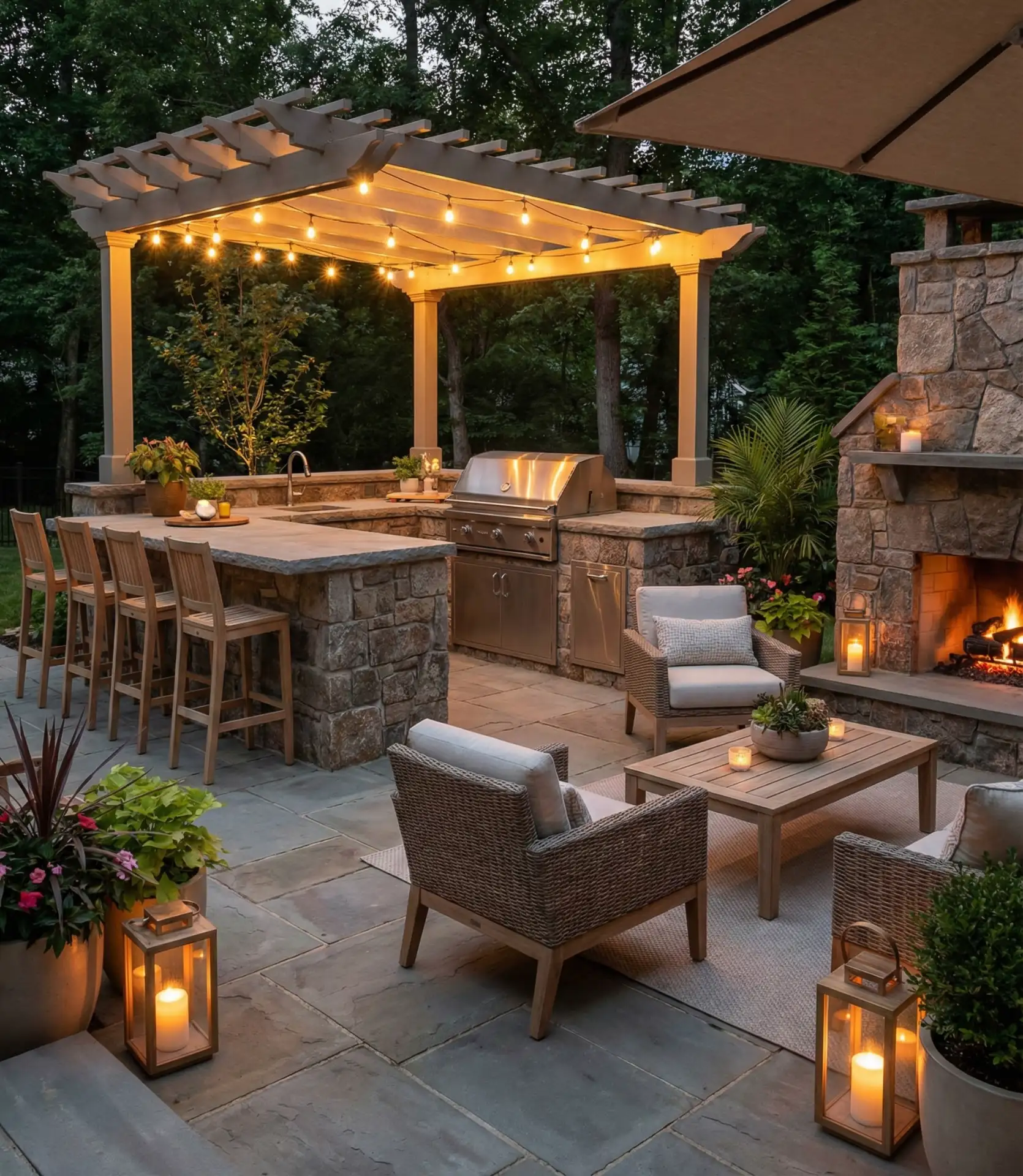 Outdoor Kitchen and Dining Combo 1