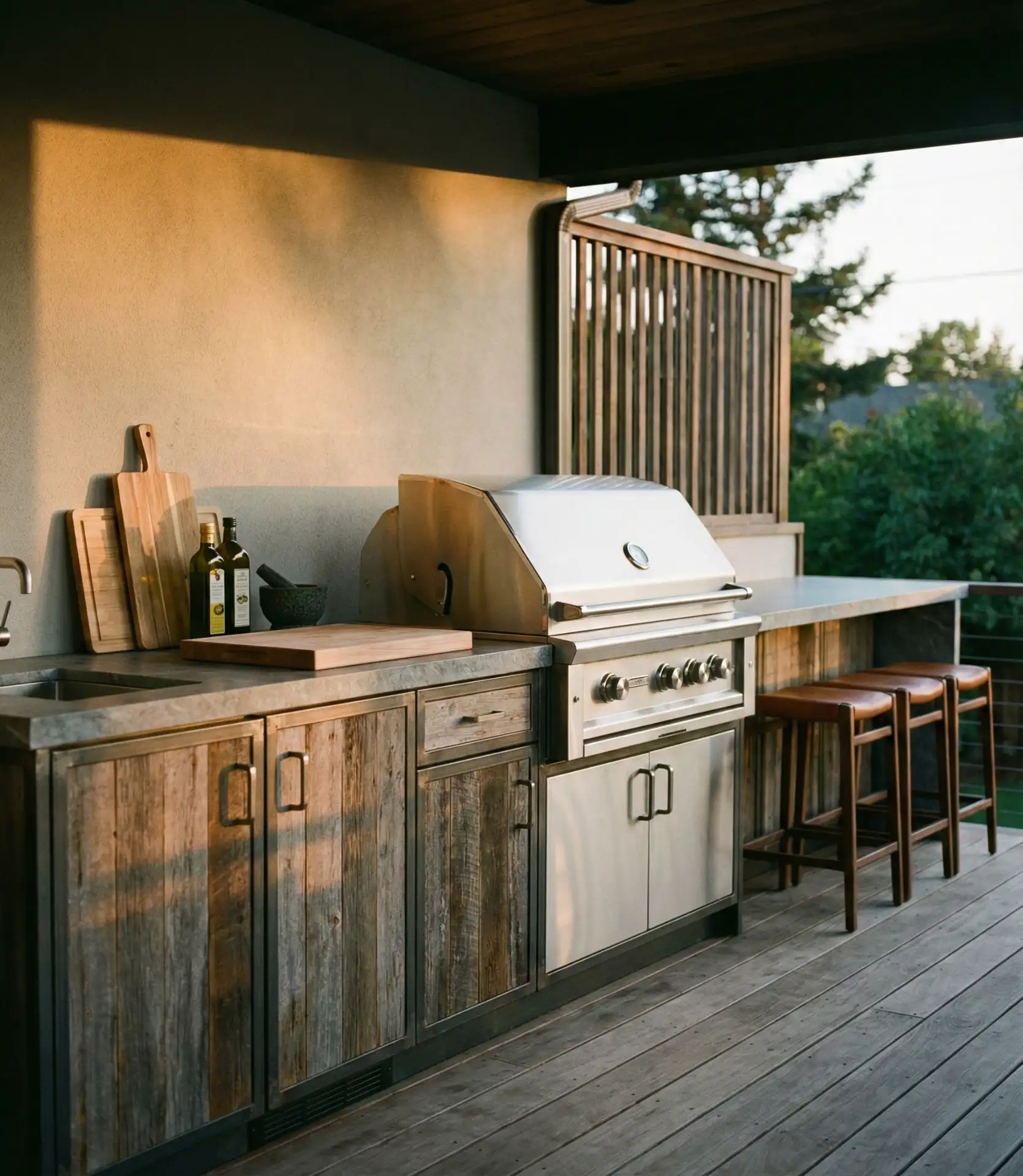 Outdoor Kitchen with Prep Counter 2