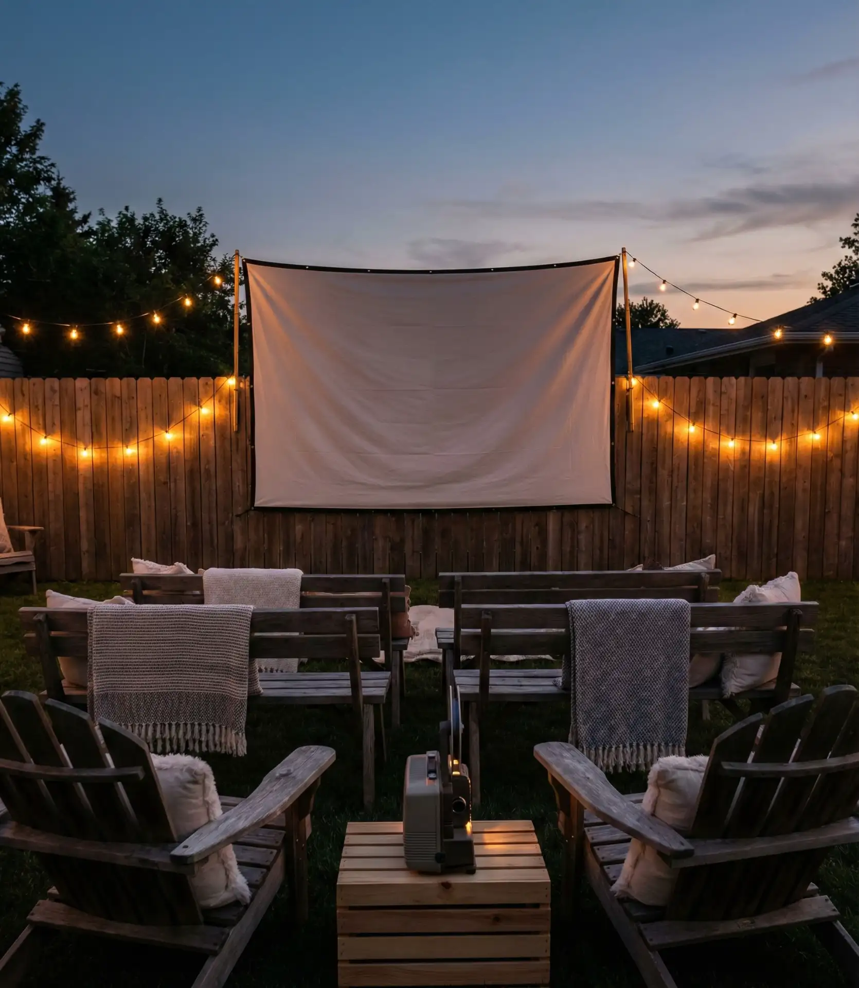 Outdoor Movie Screen Setup 2