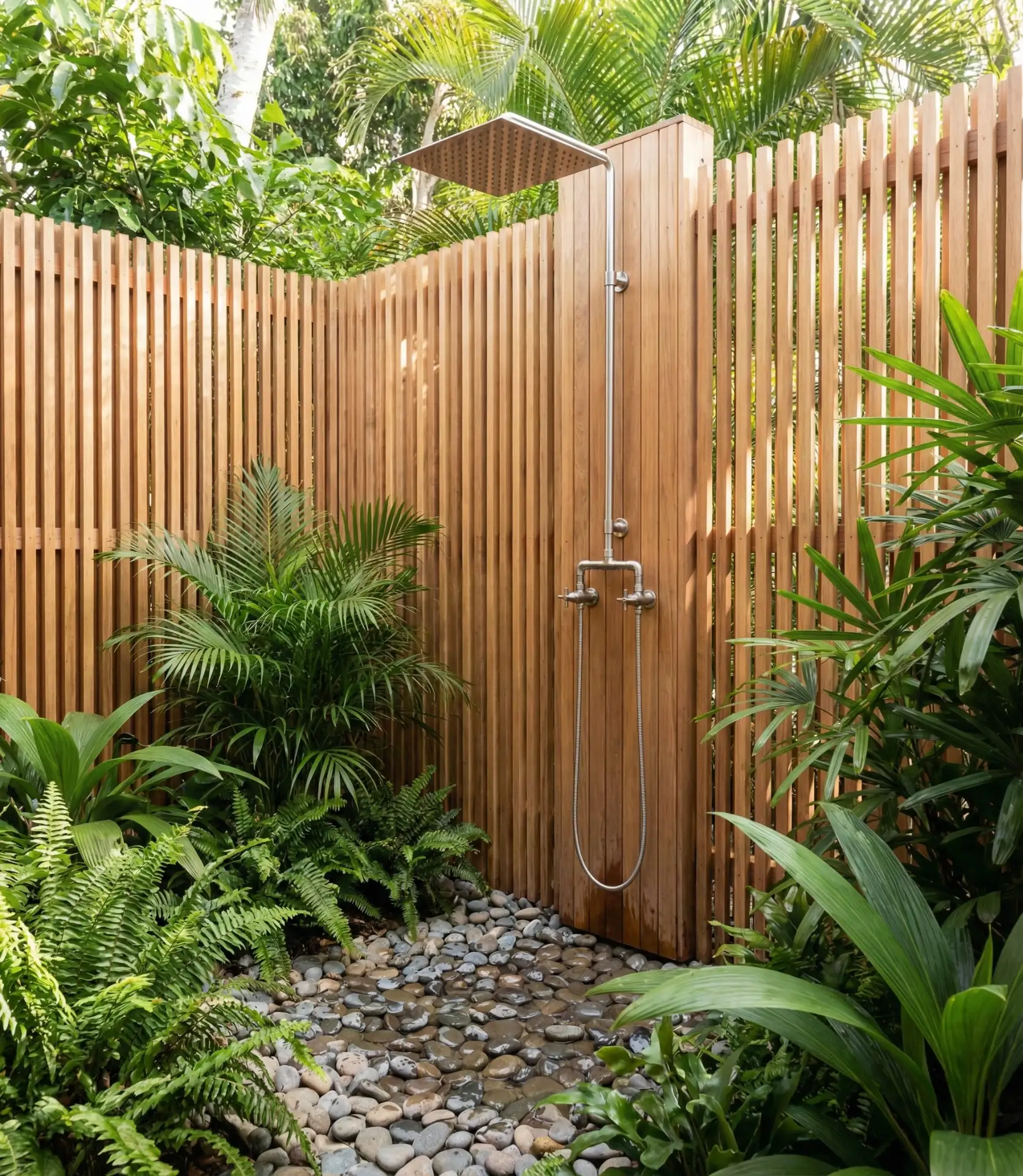 Outdoor Shower Enclosure Near Pool 1