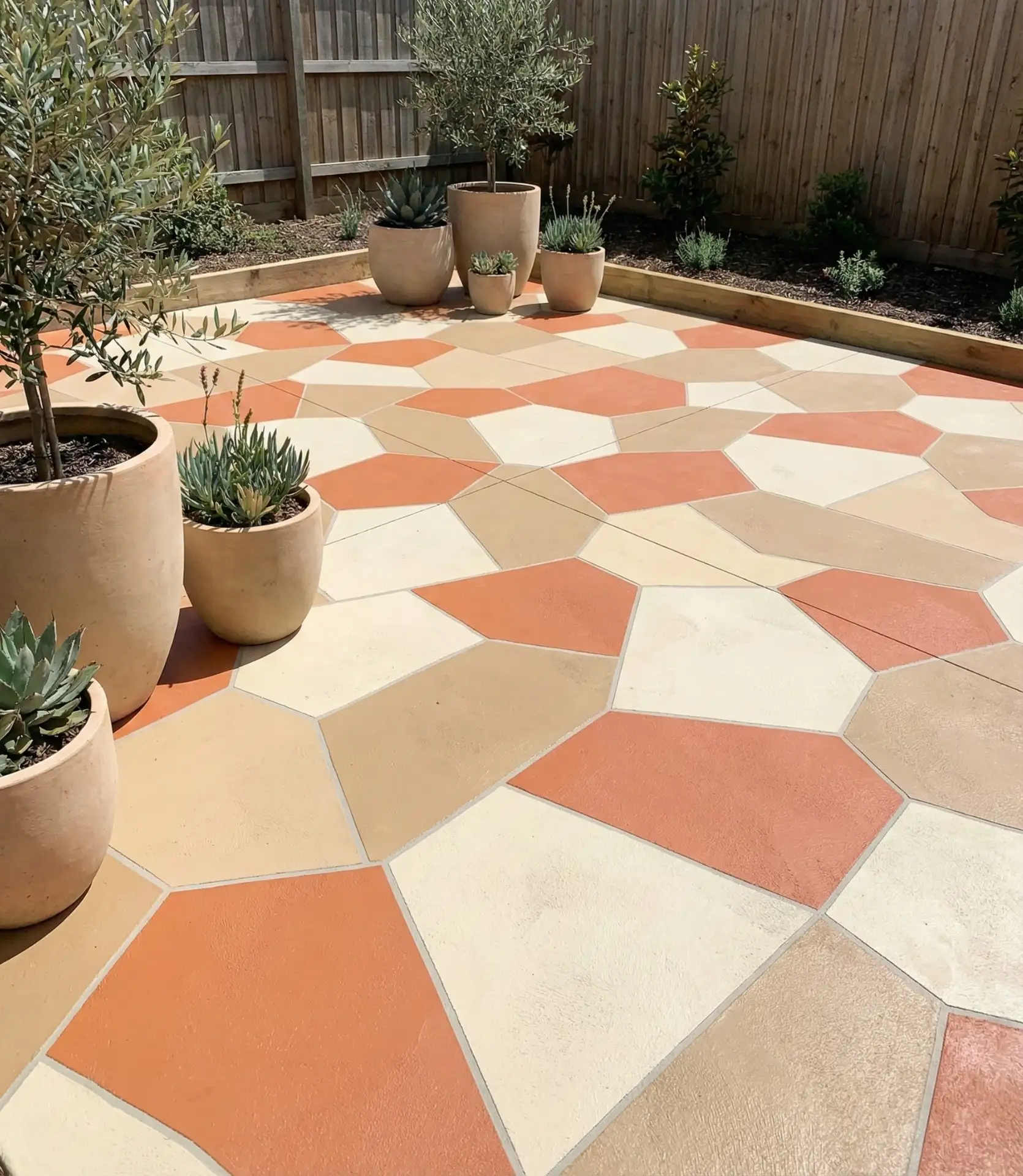 Painted Concrete Slab Makeover 2