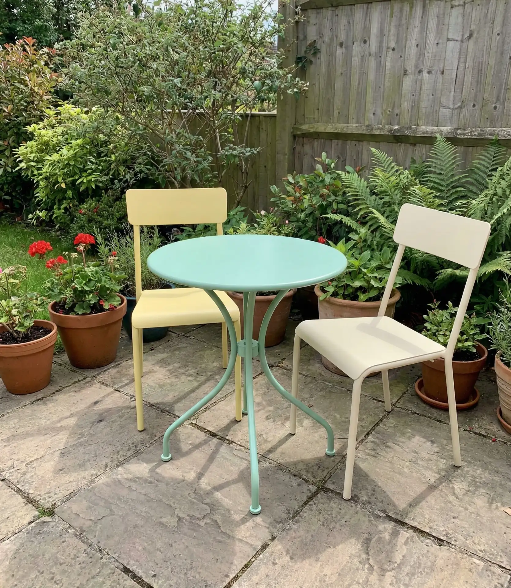 Painted Patio Furniture Makeover 2