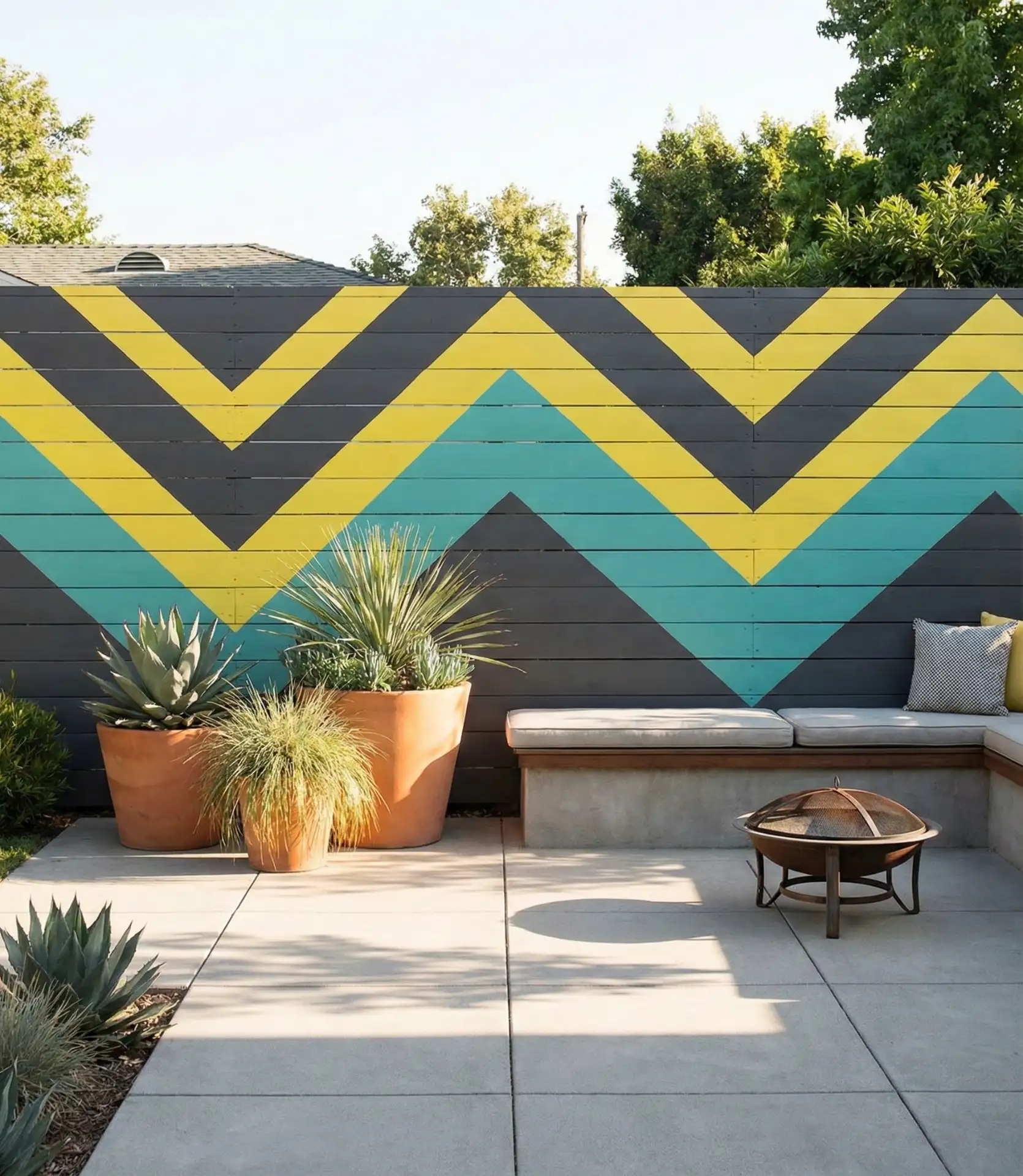 Painted Zig-Zag Chevron Pattern 1