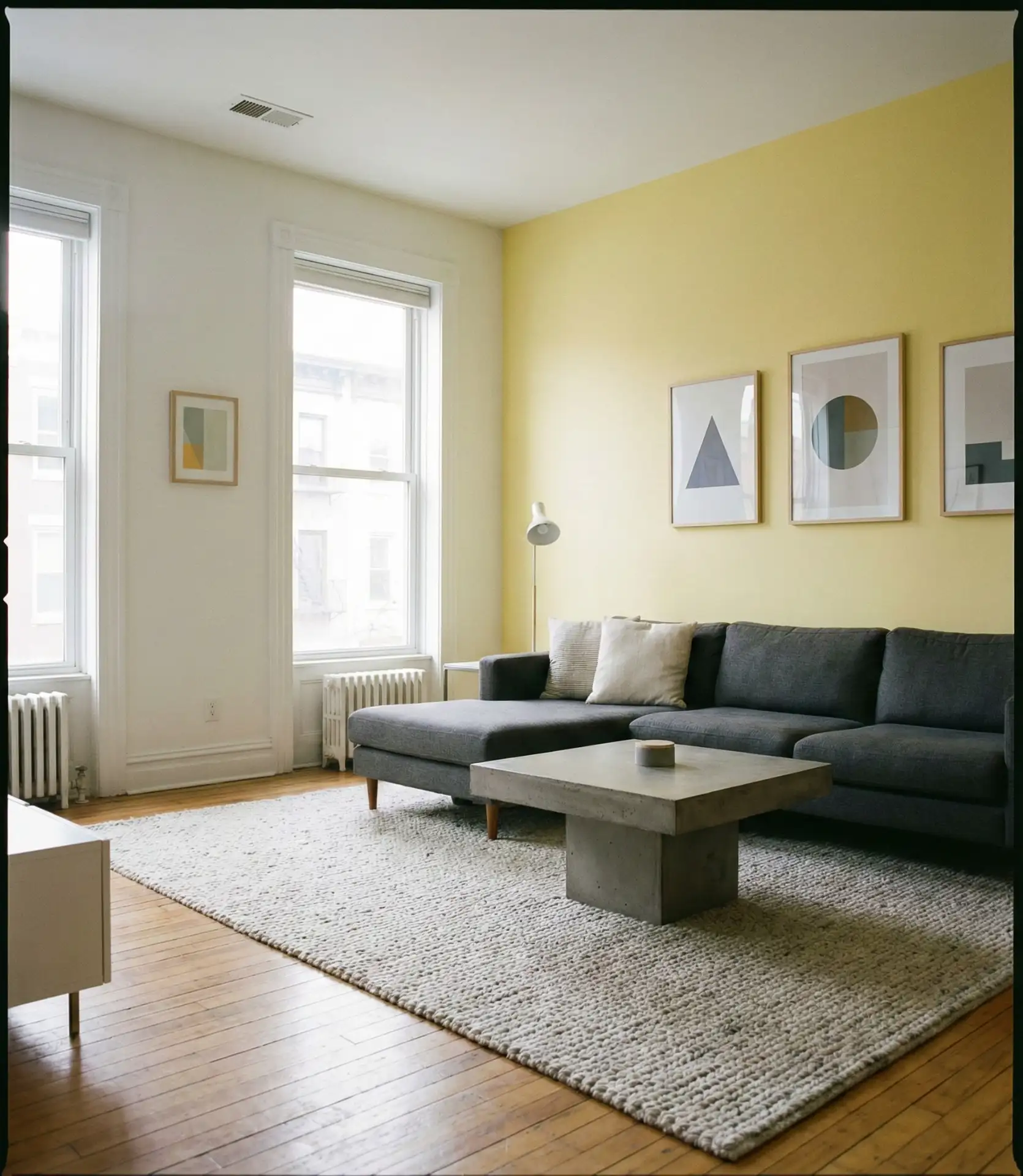 Pale Yellow and Grey Modern Minimalism 1