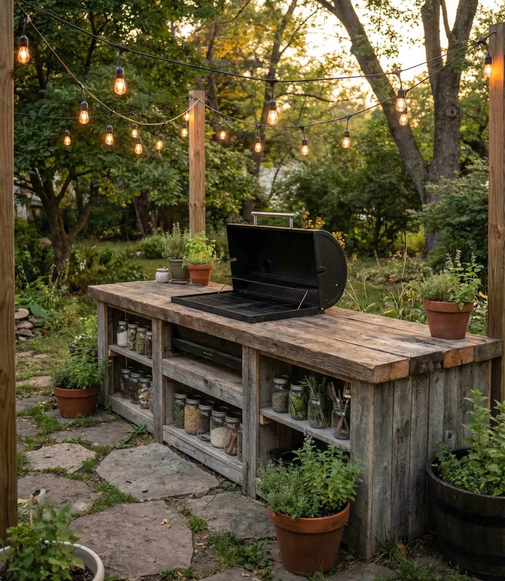 Pallet Wood DIY Kitchen Station 2