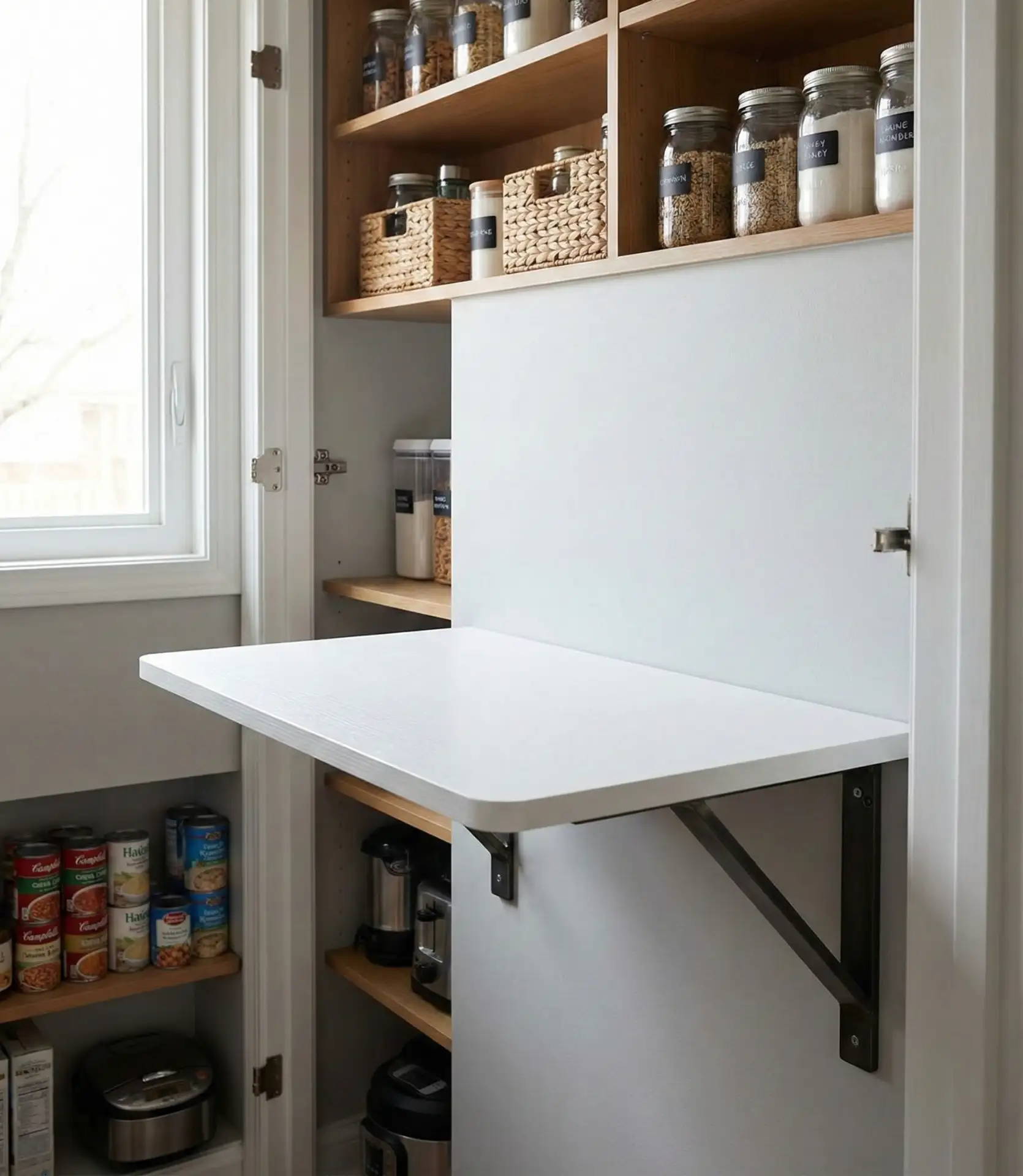 Pantry with Fold-Down Prep Counter 1