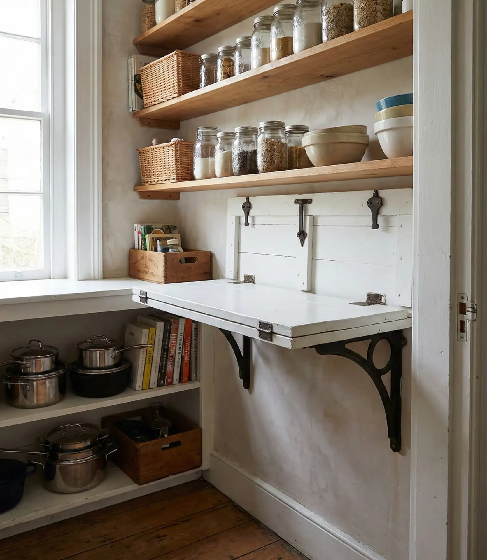 Pantry with Fold-Down Prep Counter 2