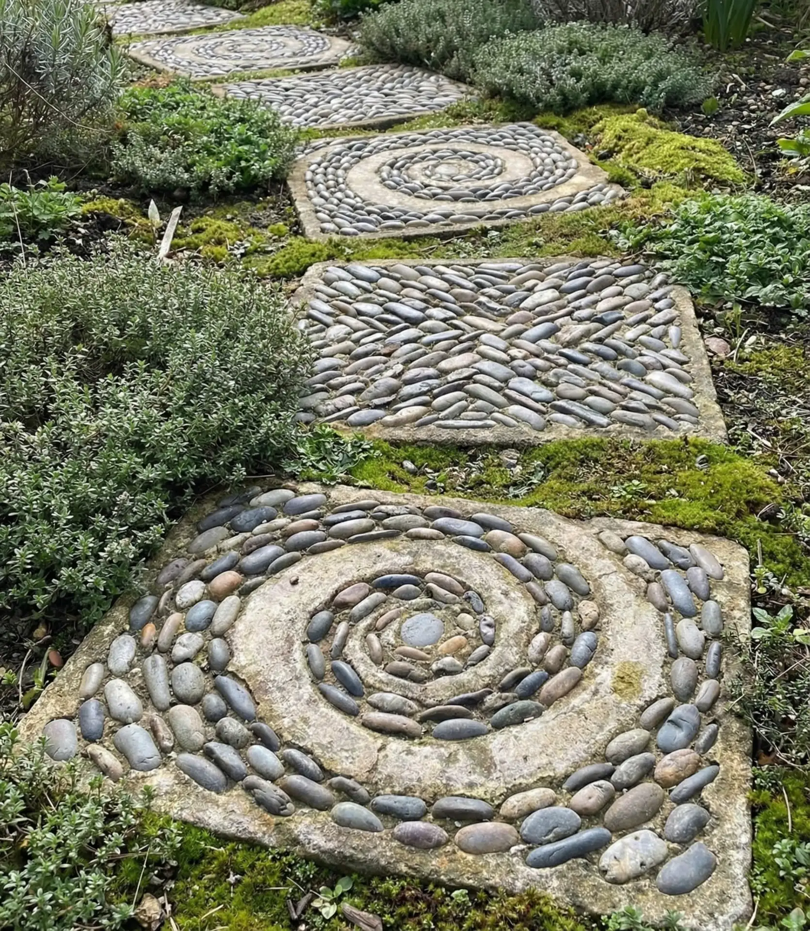 Pebble Mosaic Stepping Path 2