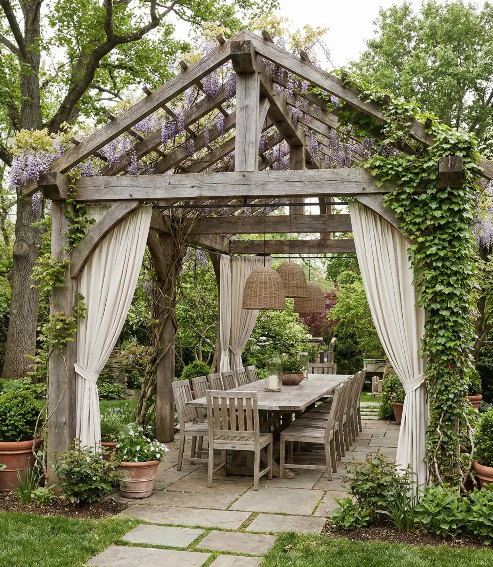 Pergola-Covered Dining Pavilion 1