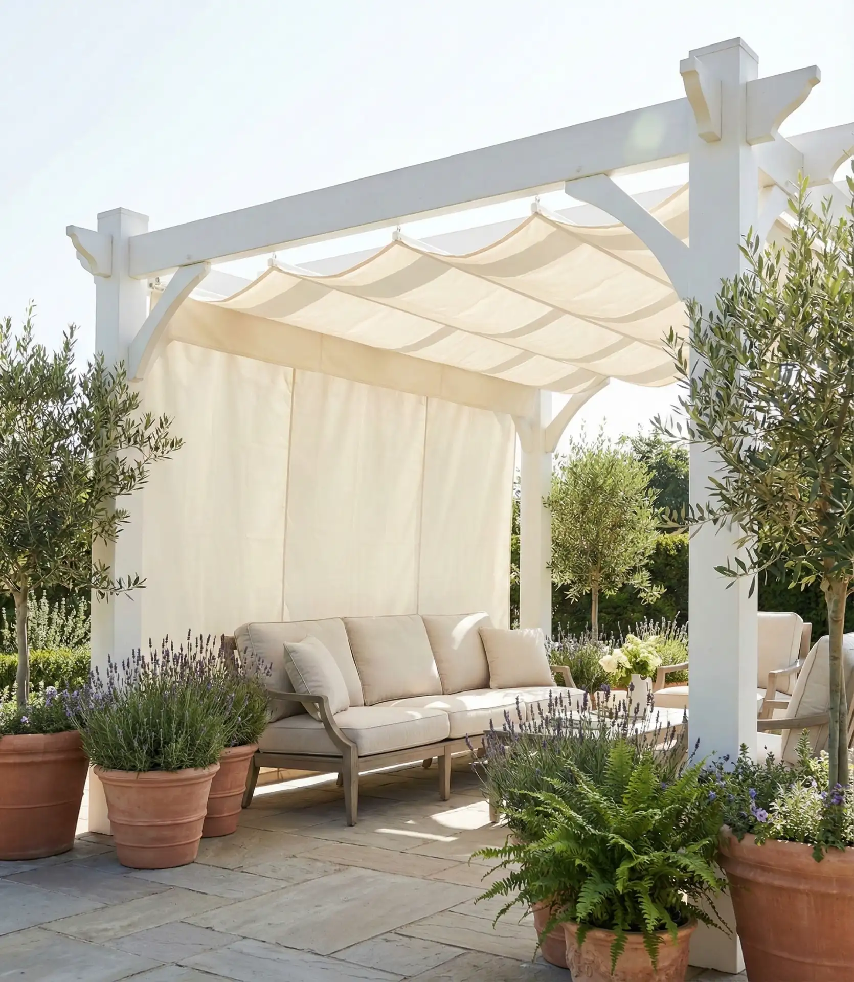 Pergola with Retractable Canopy 1