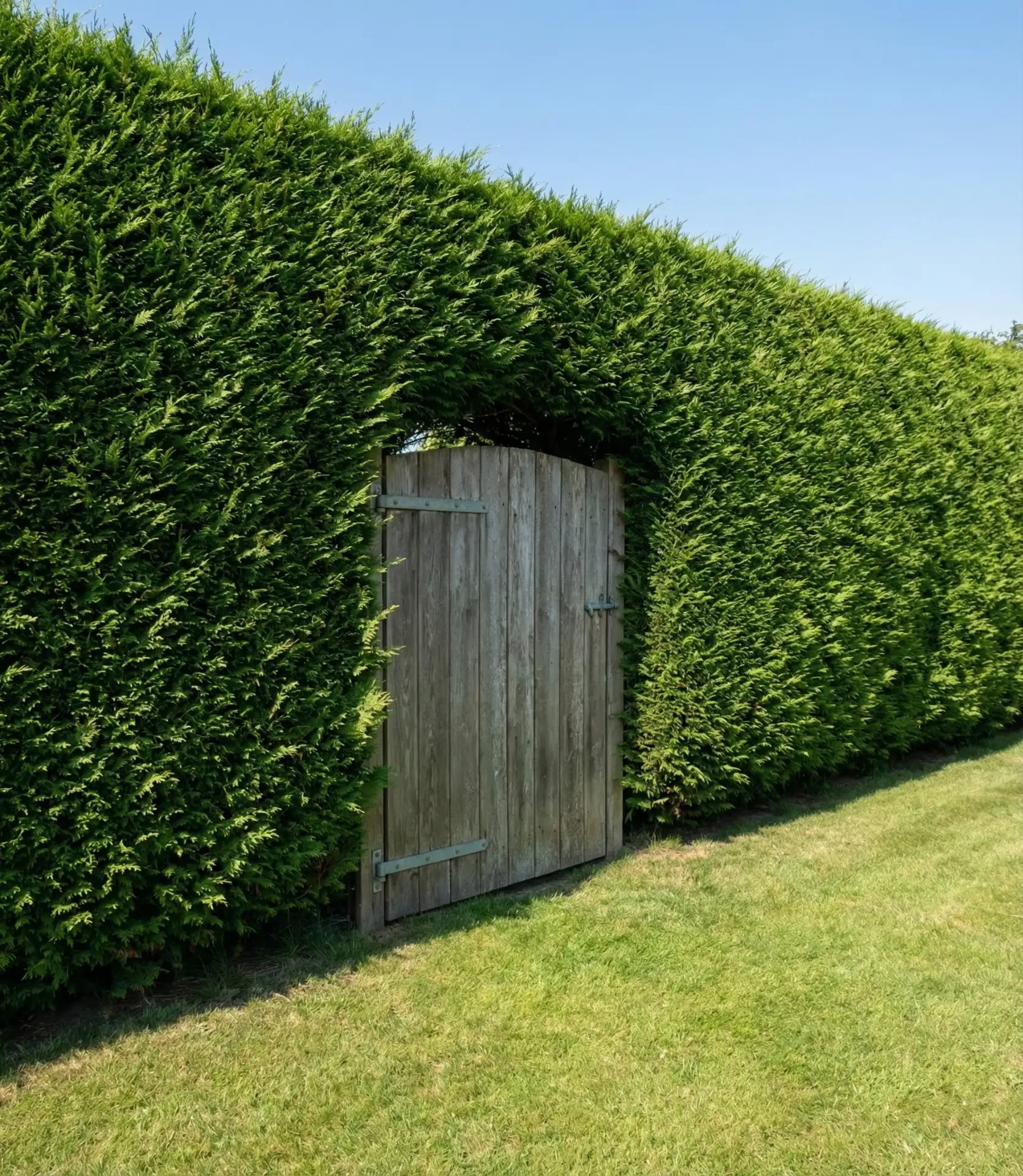 Perimeter Privacy Hedge with Gated Access 1