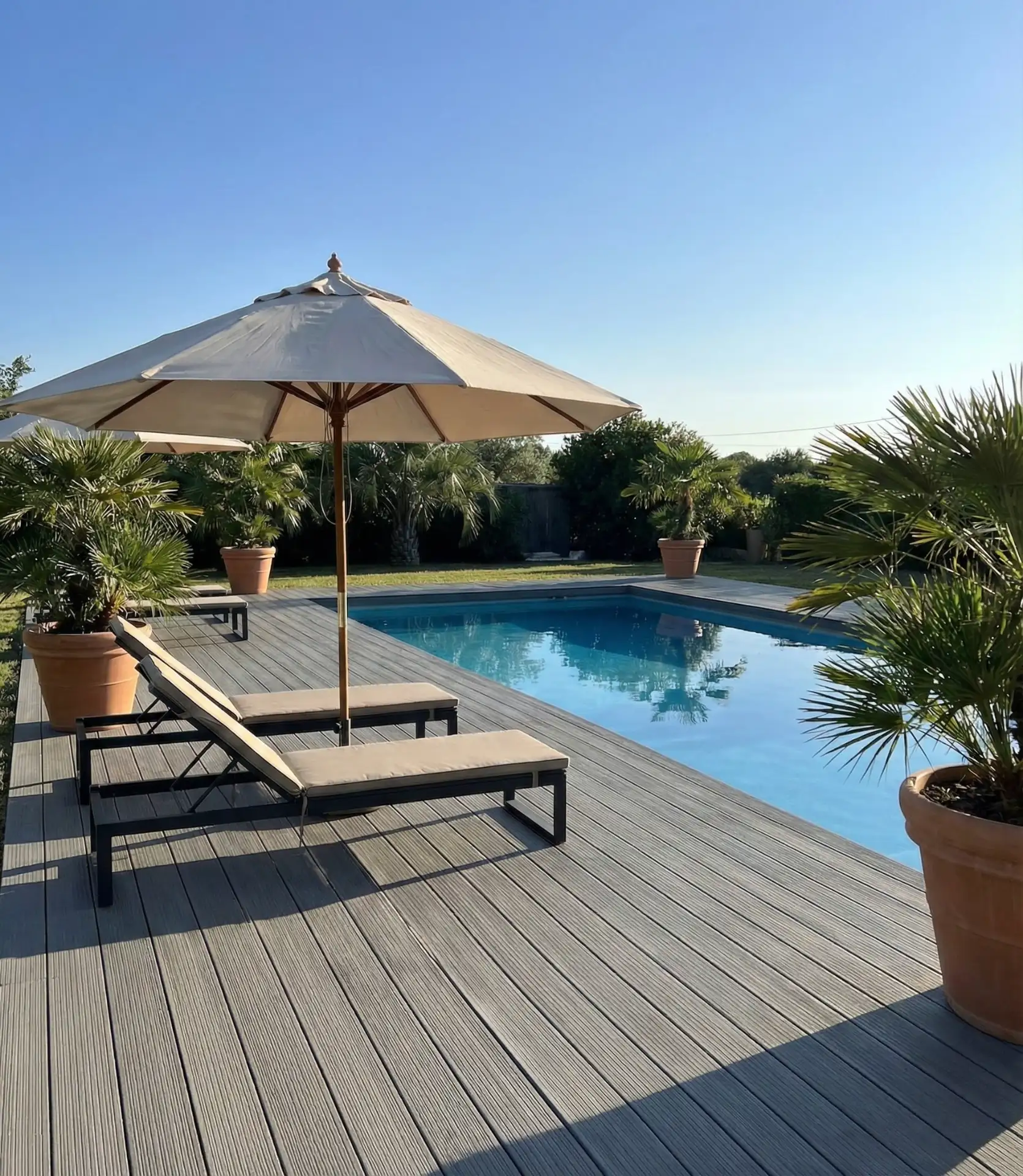 Pool Deck with Composite Decking 1