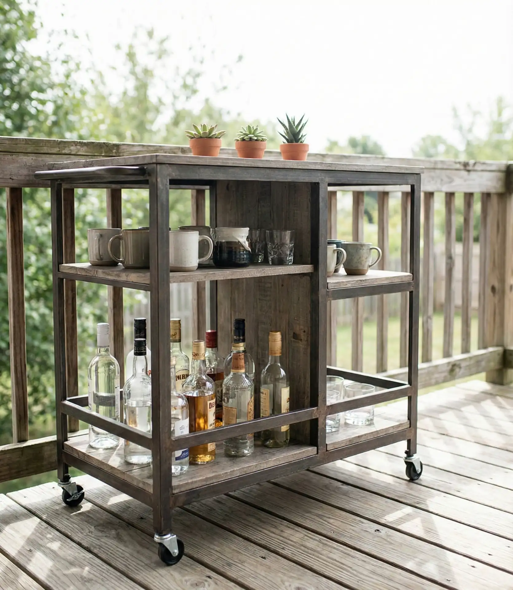 Portable Bar Cart for Flexibility 1