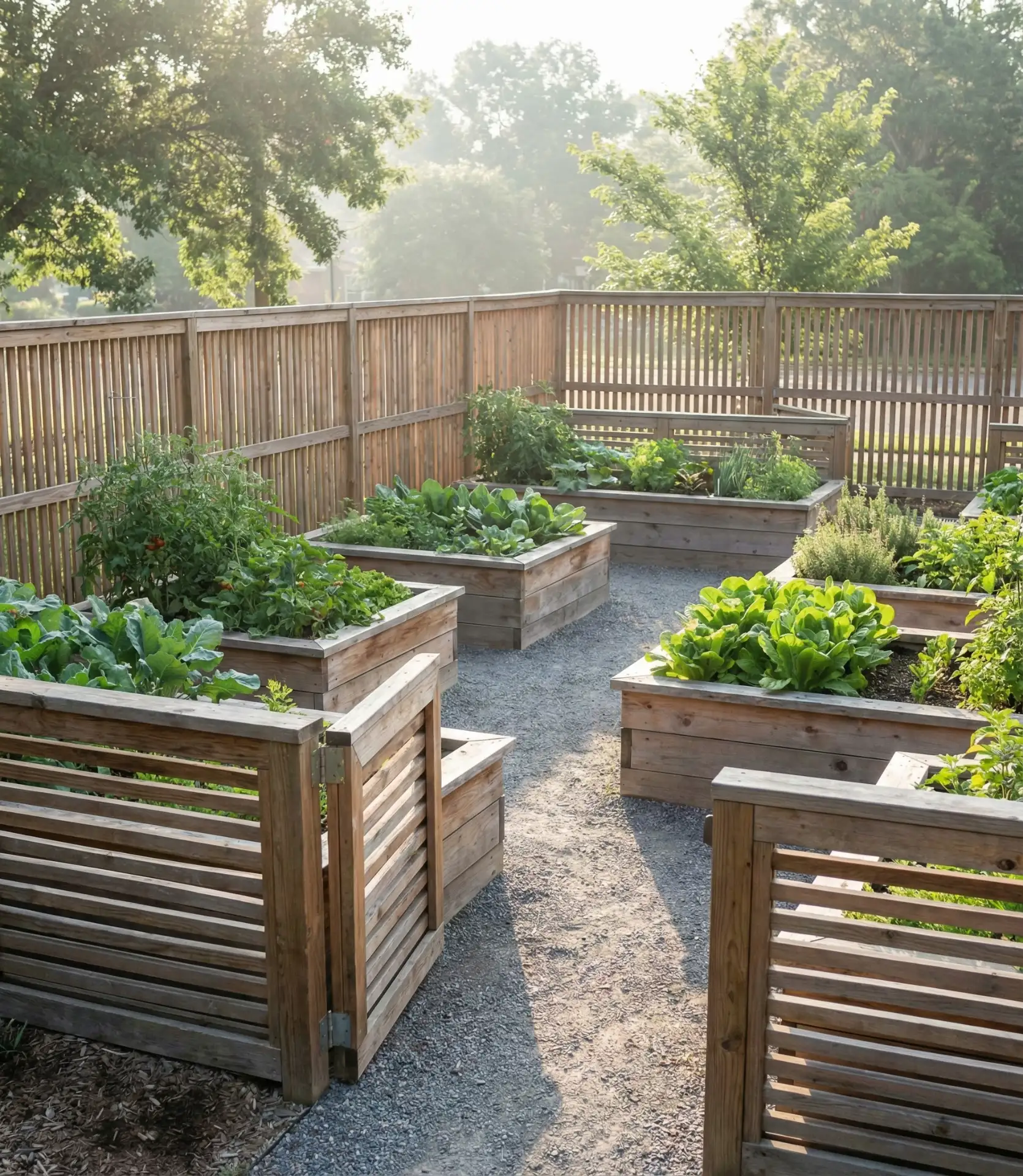 Raised Bed Integrated Short Fence 2