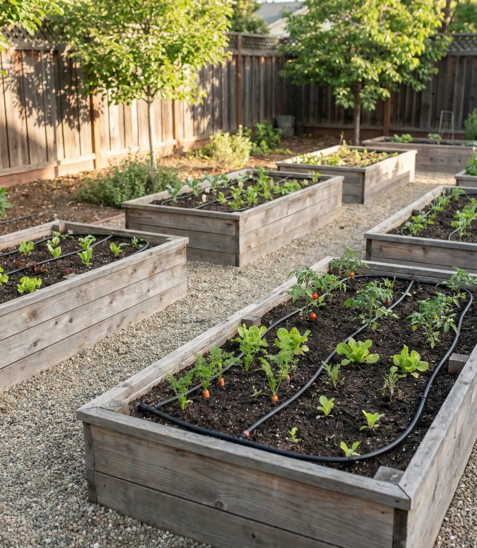 Raised Garden Beds with Drip Irrigation 2
