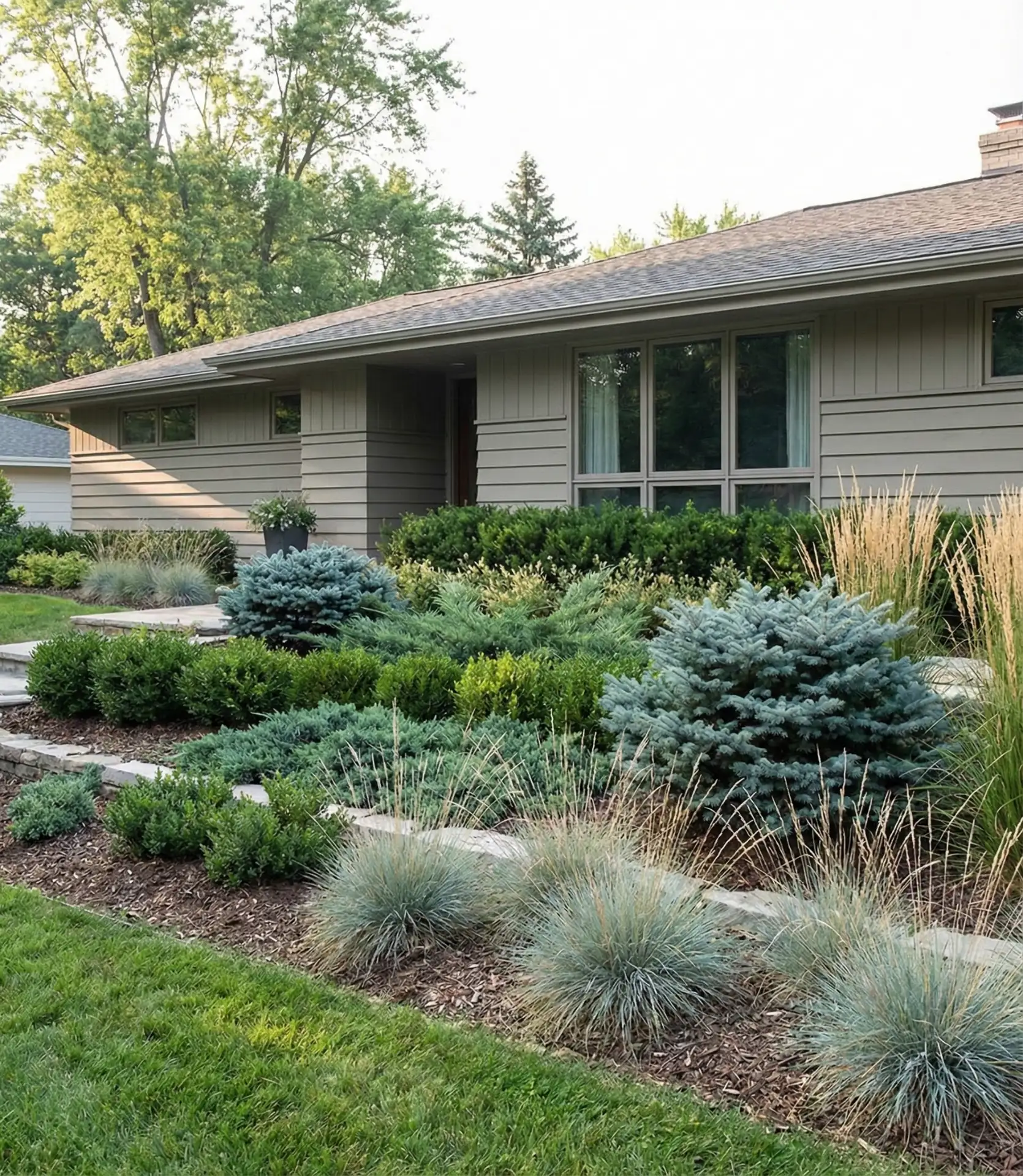 Ranch House Foundation Planting 1