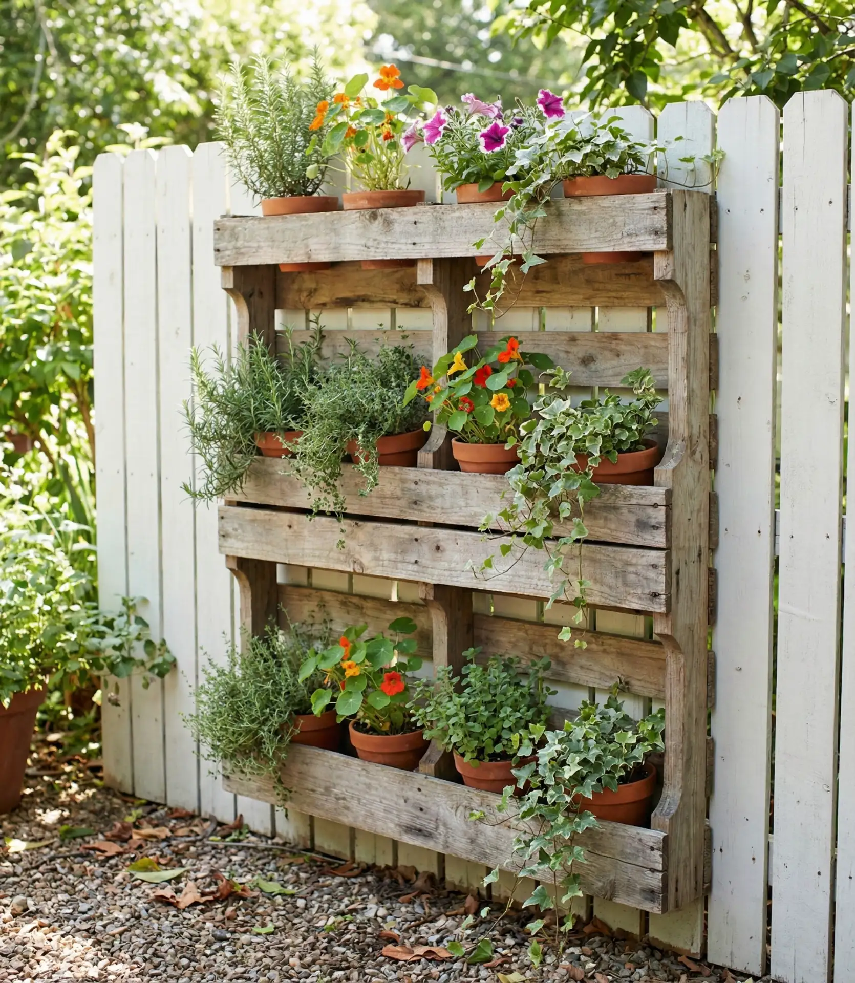 Reclaimed Pallet Vertical Garden 1