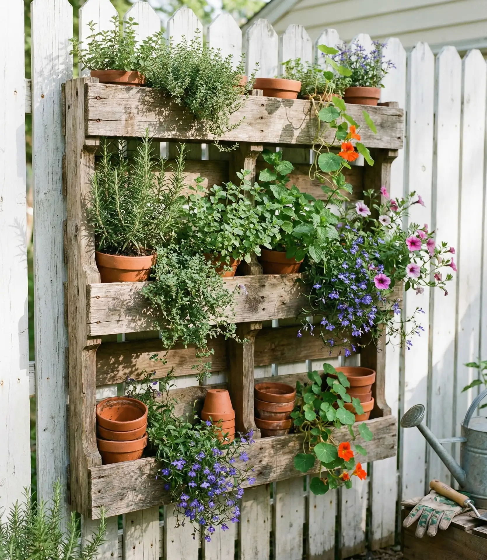 Reclaimed Pallet Vertical Garden 2