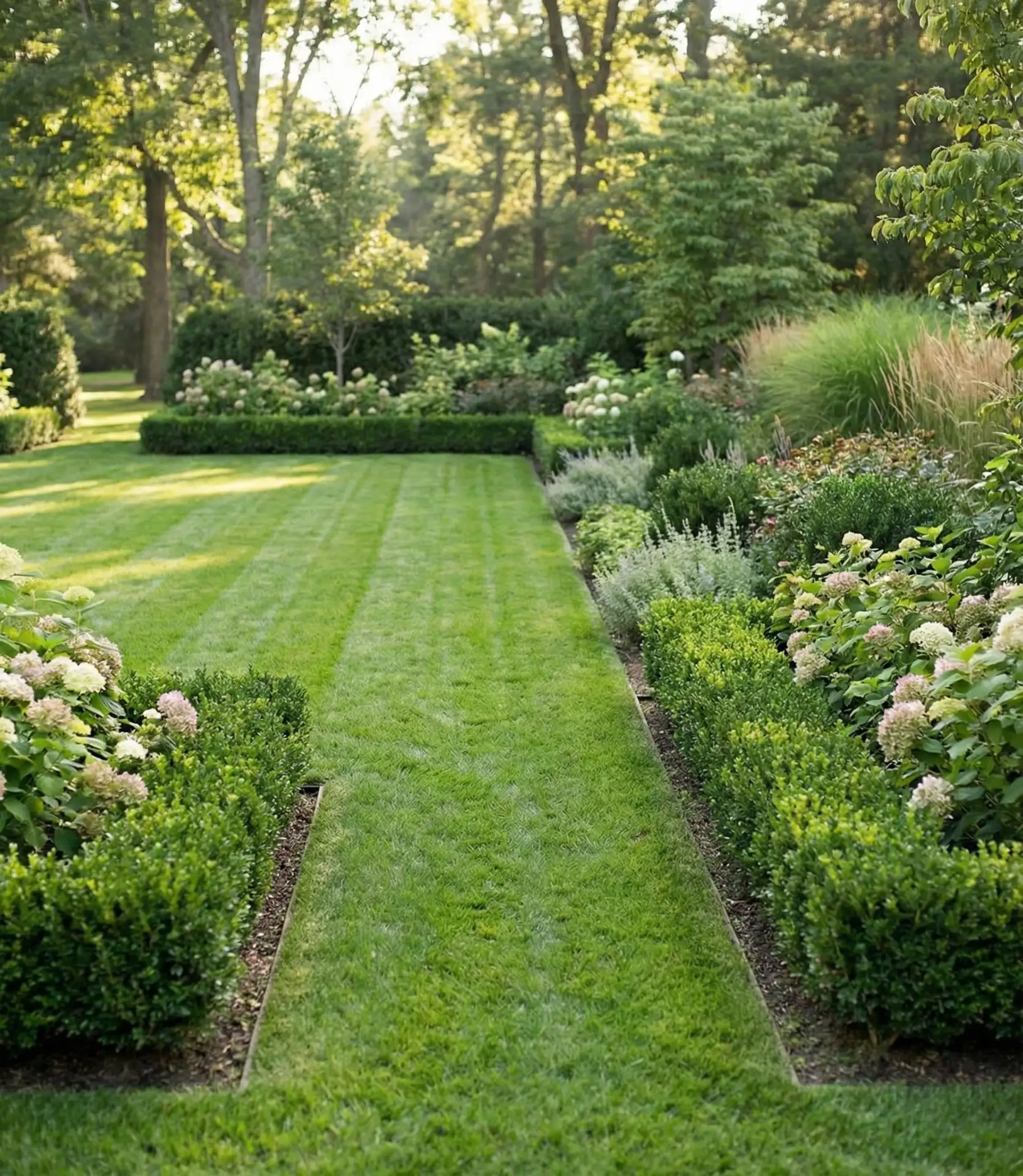 Rectangle Lawn with Defined Border Beds 2