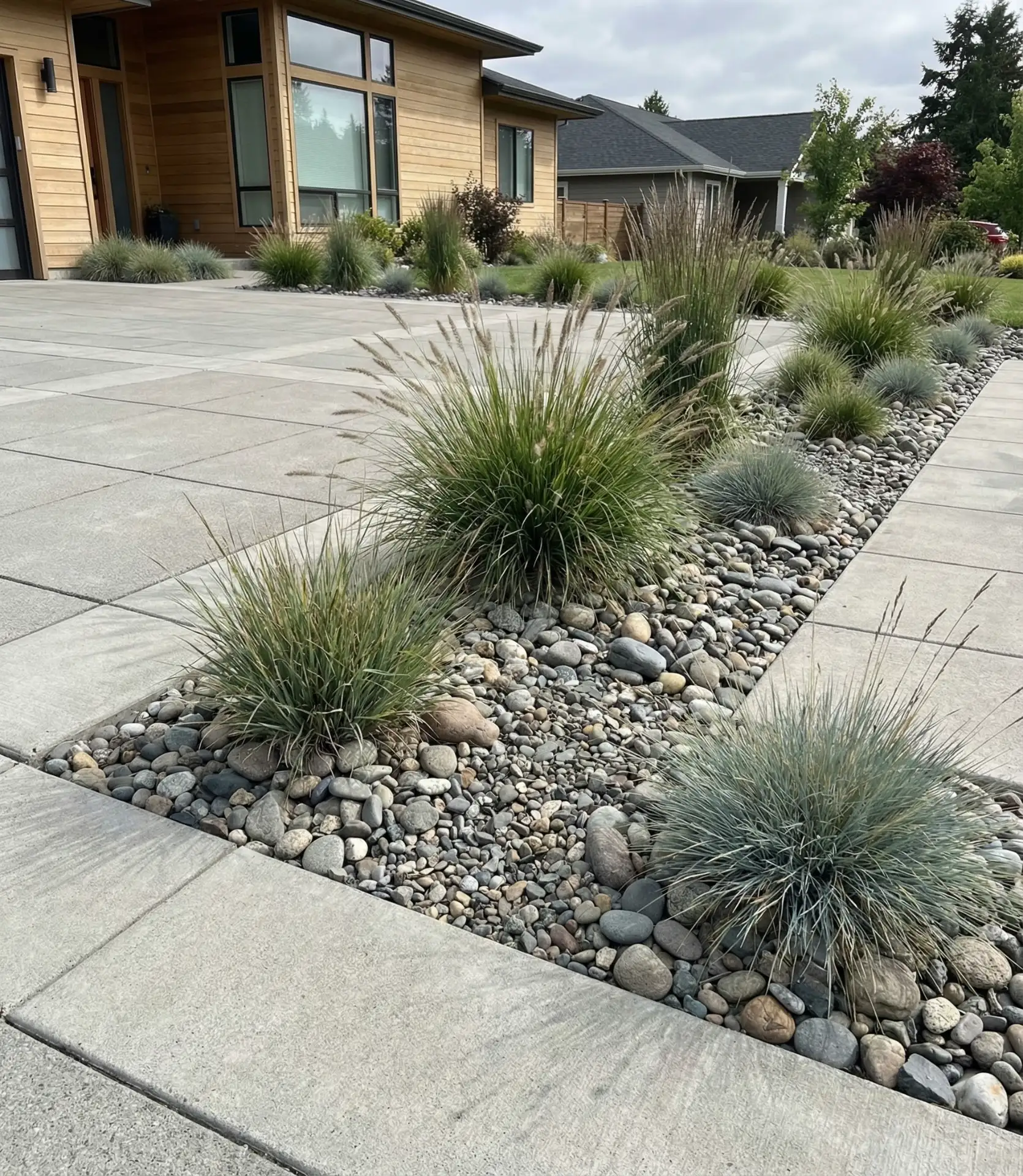 Rock Garden Along Driveway Border 1