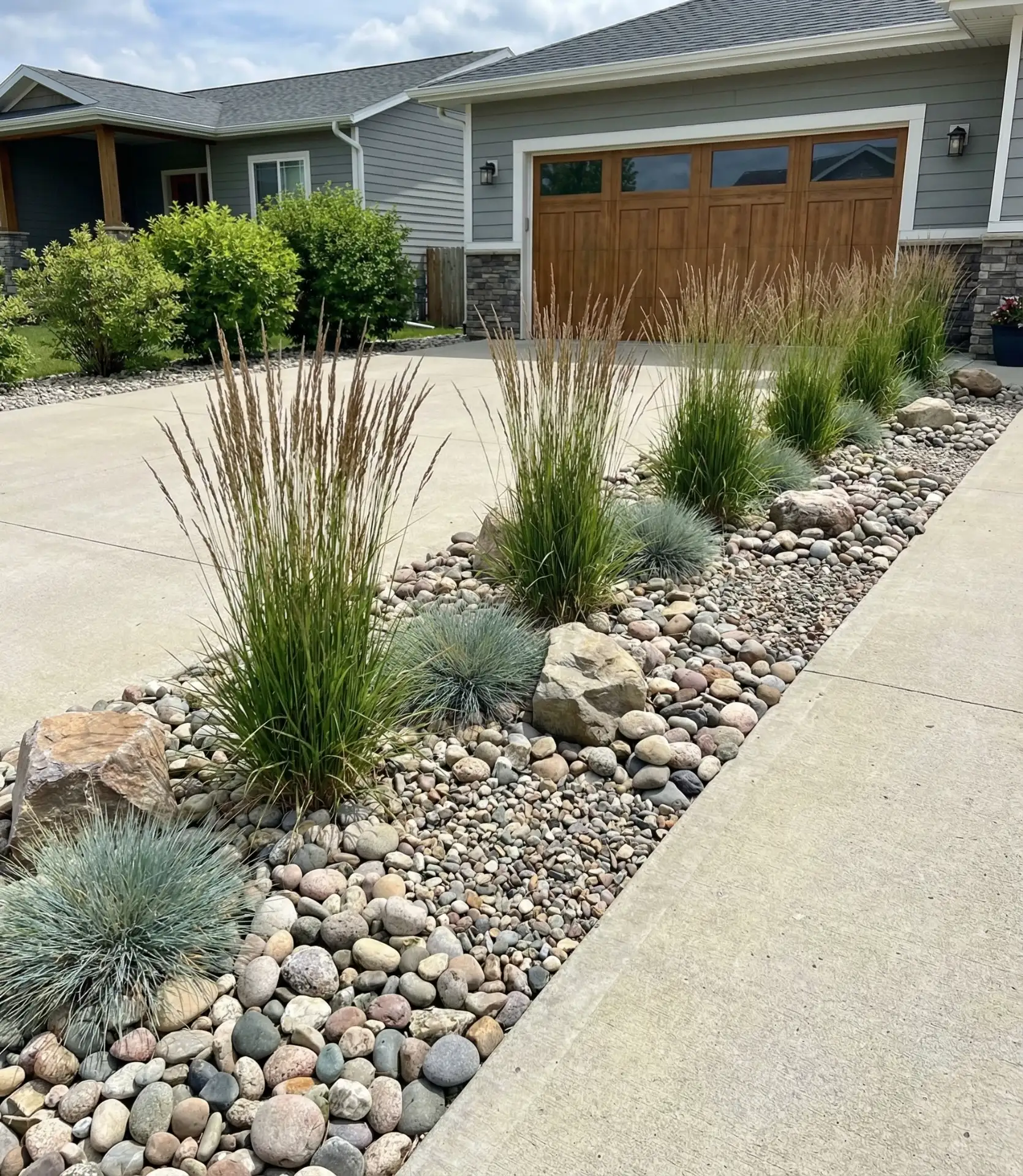 Rock Garden Along Driveway Border 2