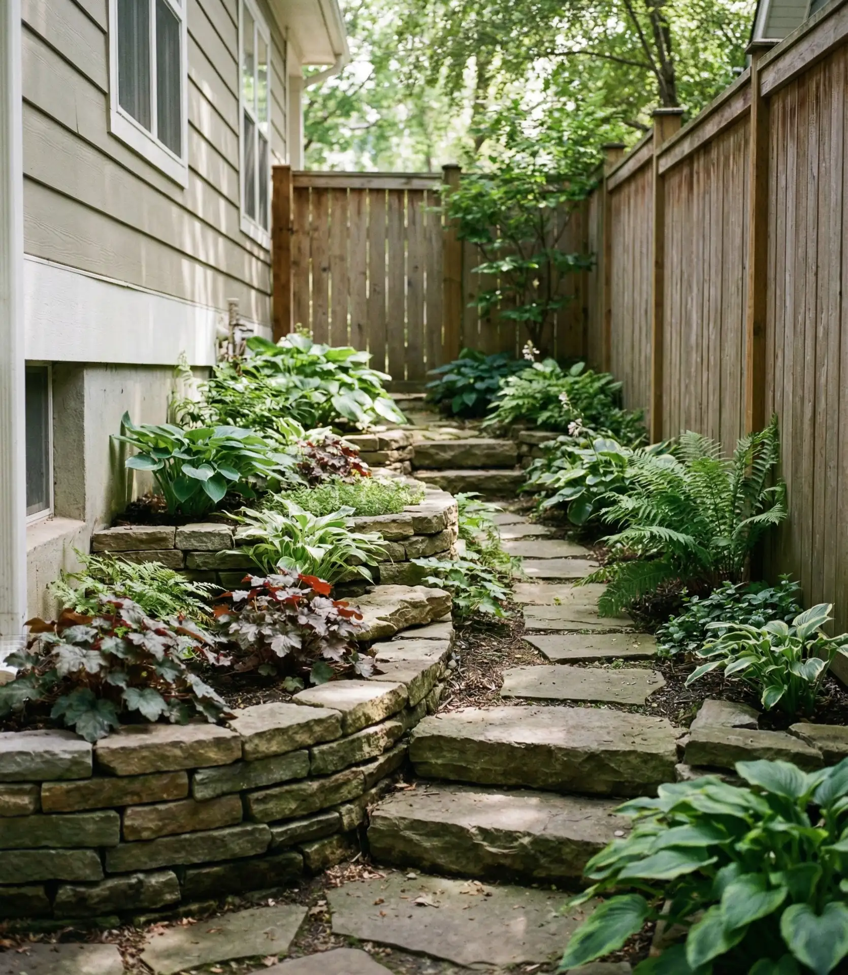 Rock Garden Side of House Transformation 2