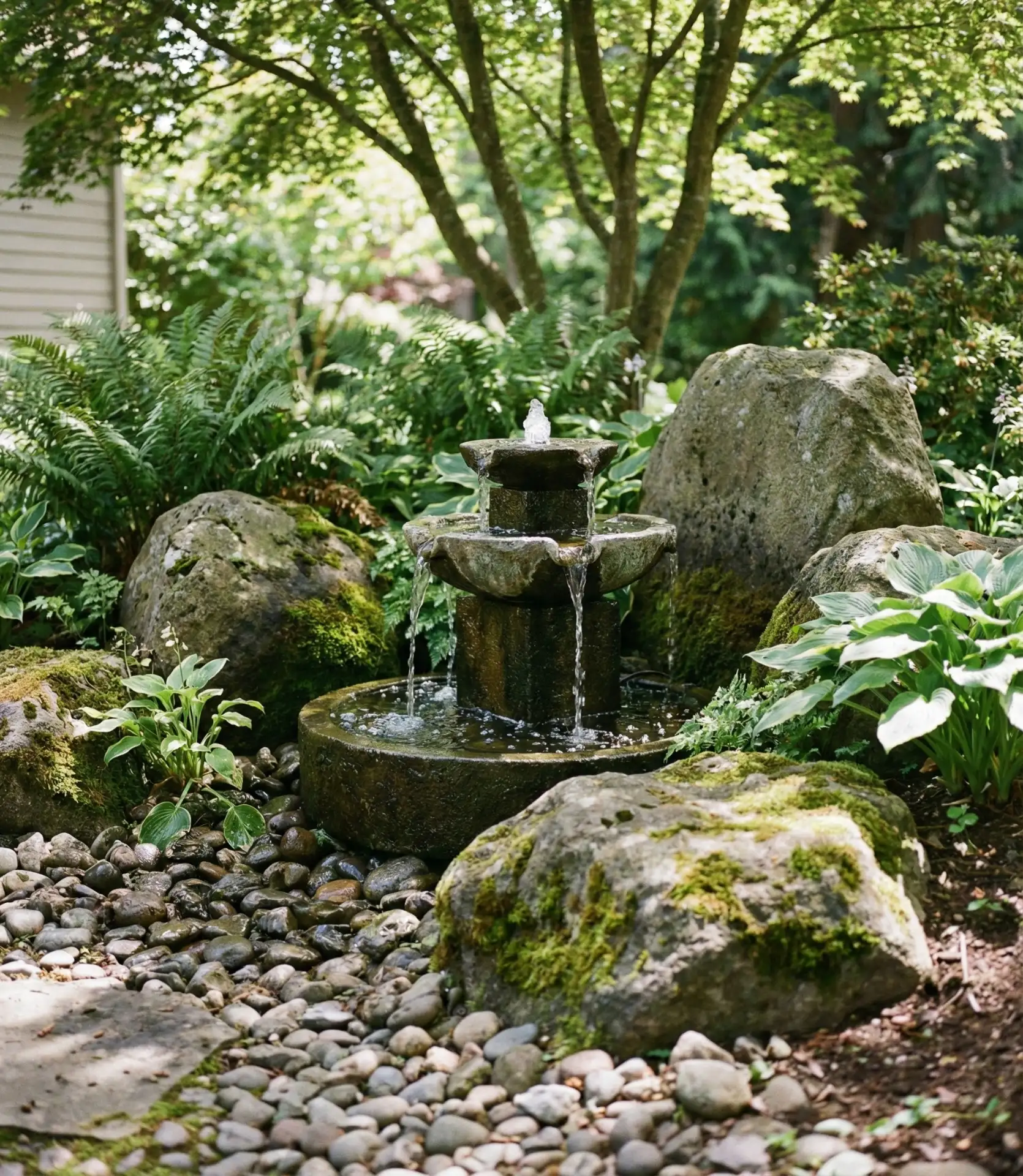 Rock Garden with Water Feature Integration 1