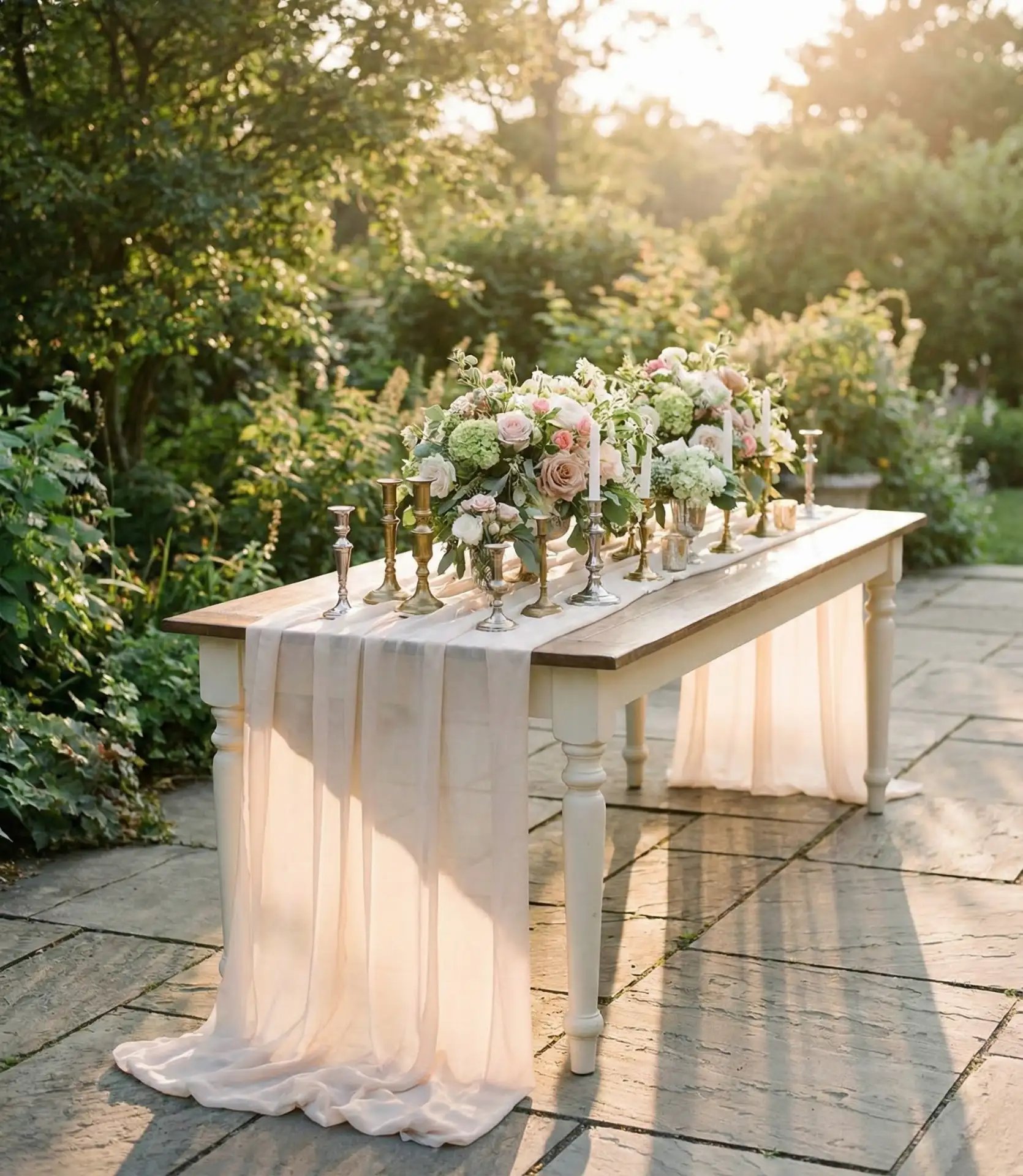 Romantic Wedding-Inspired Garden Tables 1