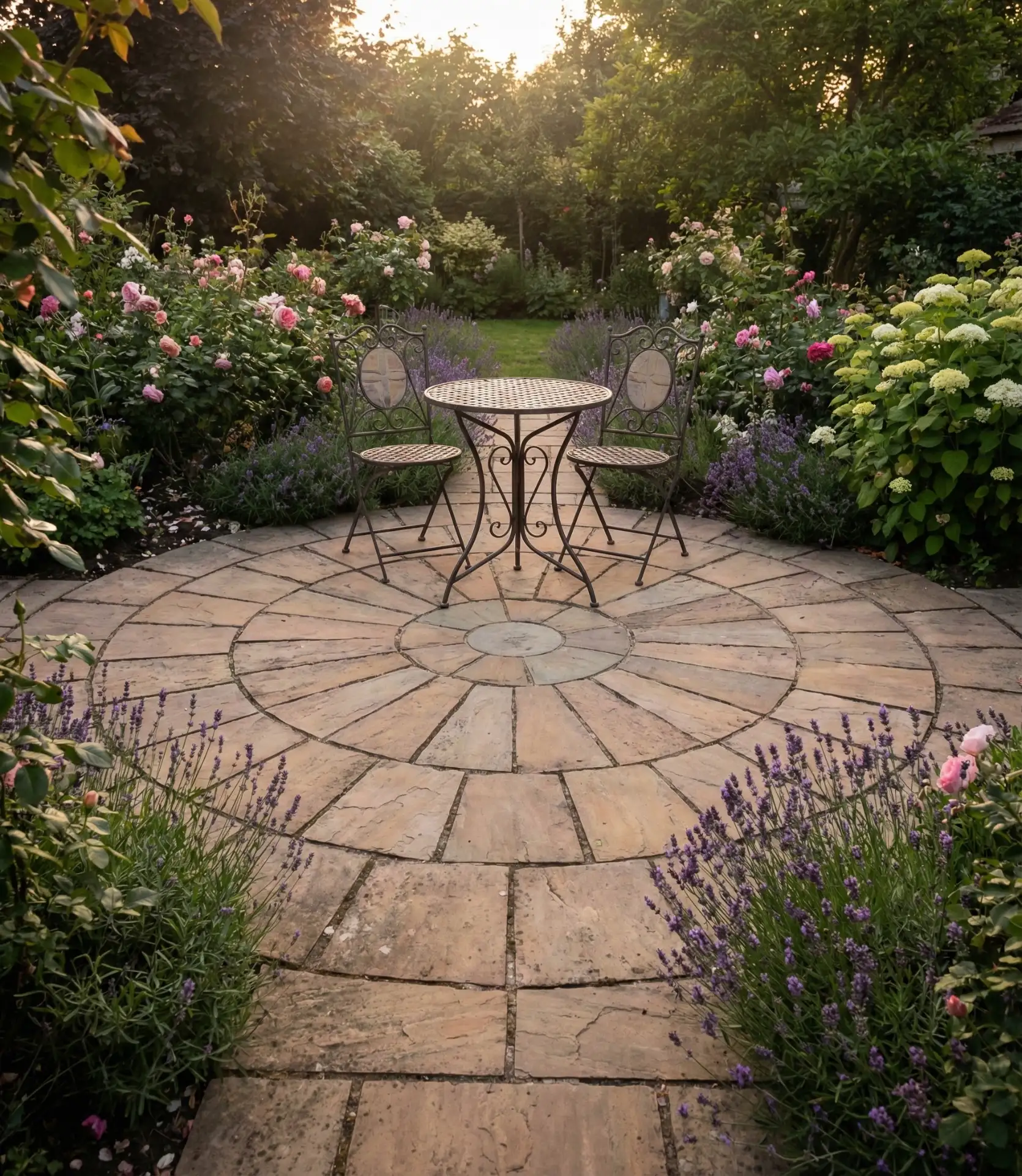 Round Paver Patio Design for Intimate Gatherings 1