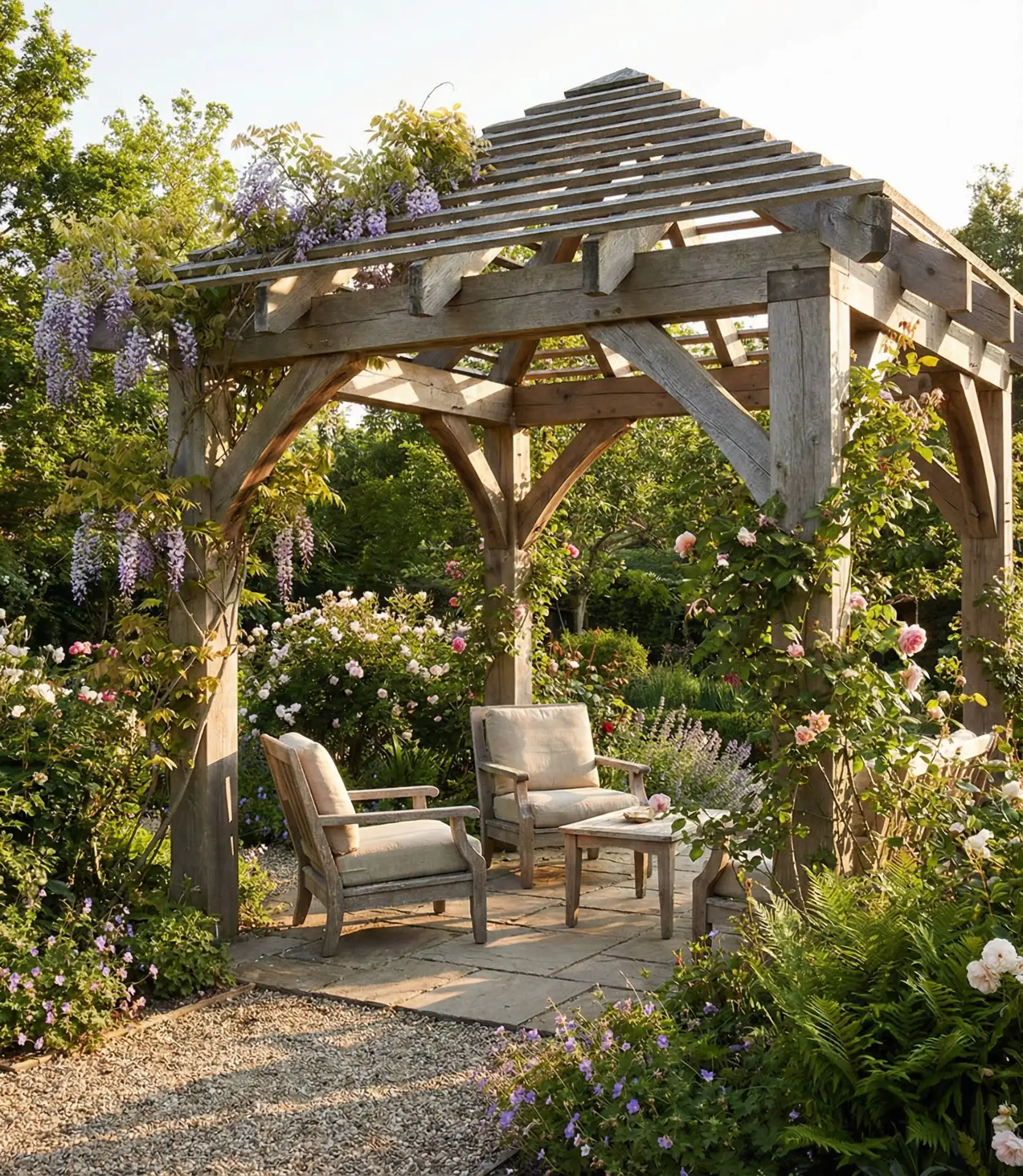 Rustic Cedar Pergola-Gazebo-Hybrid 2