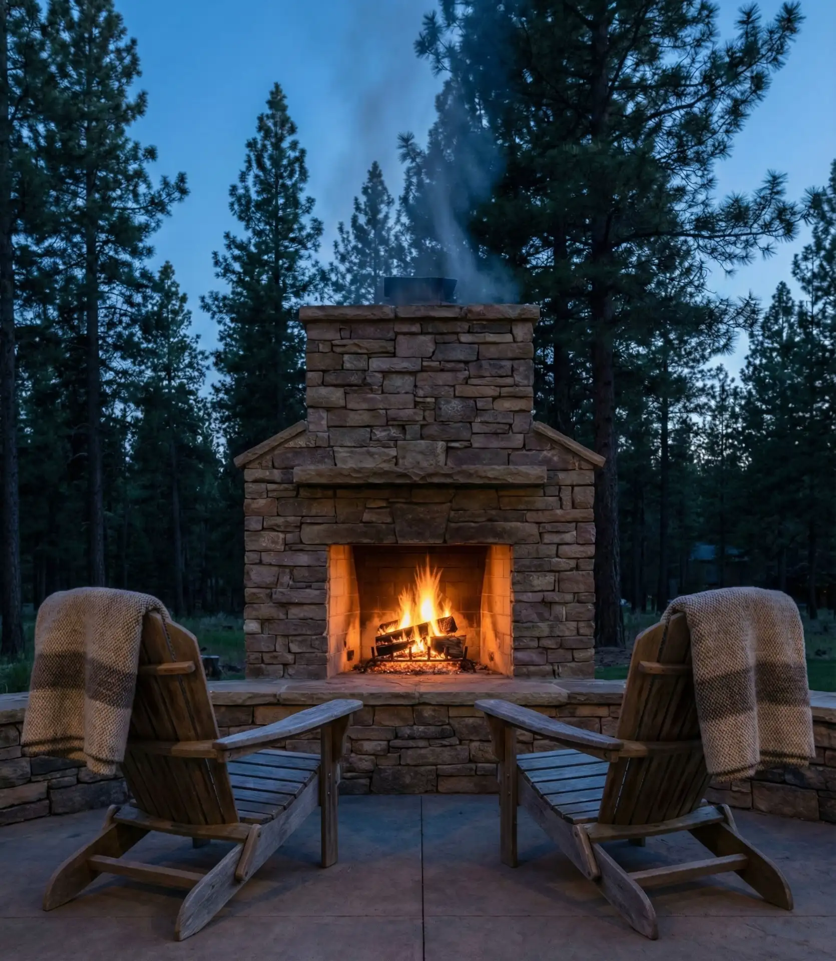 Rustic Fireplace Gathering Spot 1