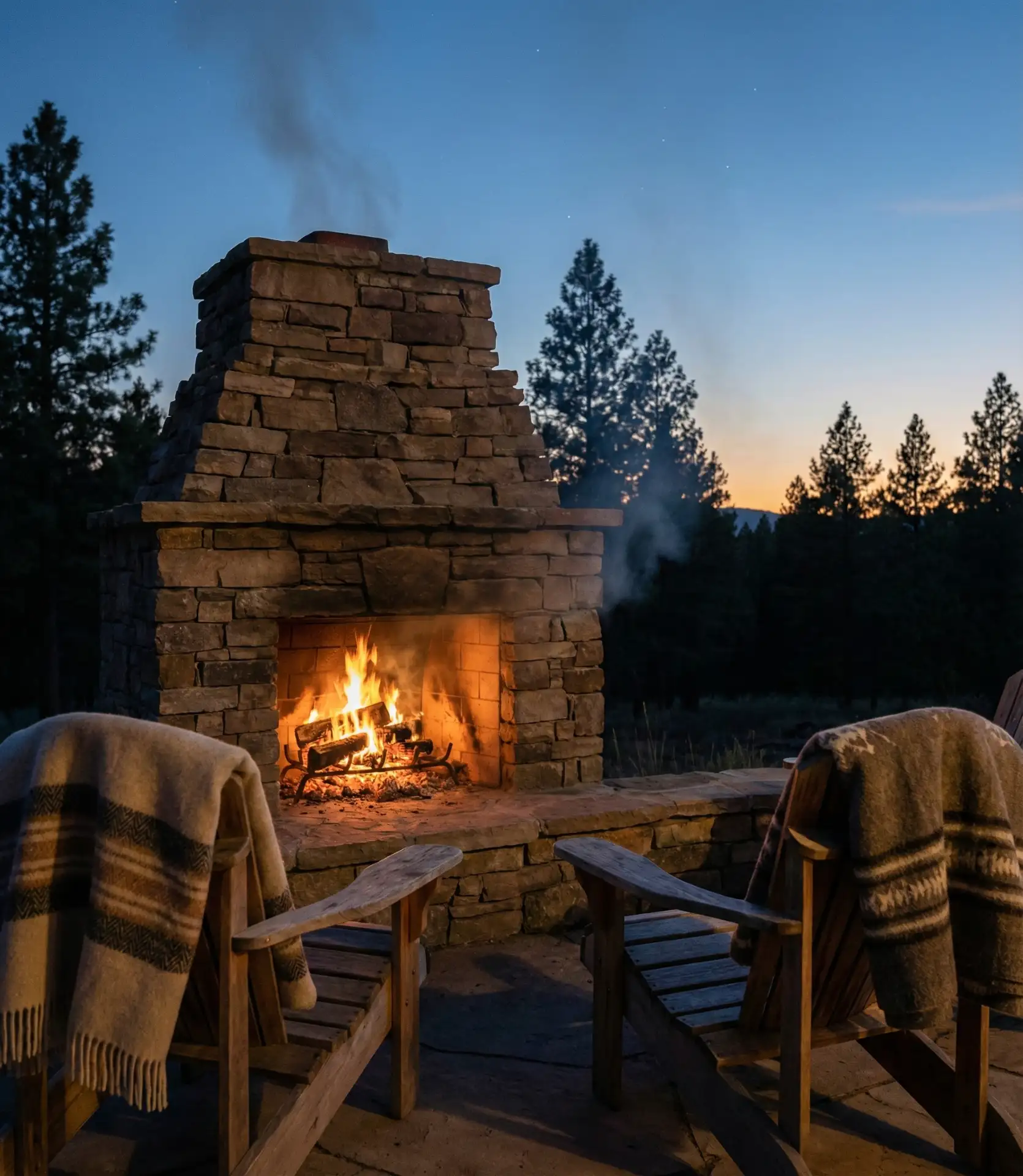Rustic Fireplace Gathering Spot 2