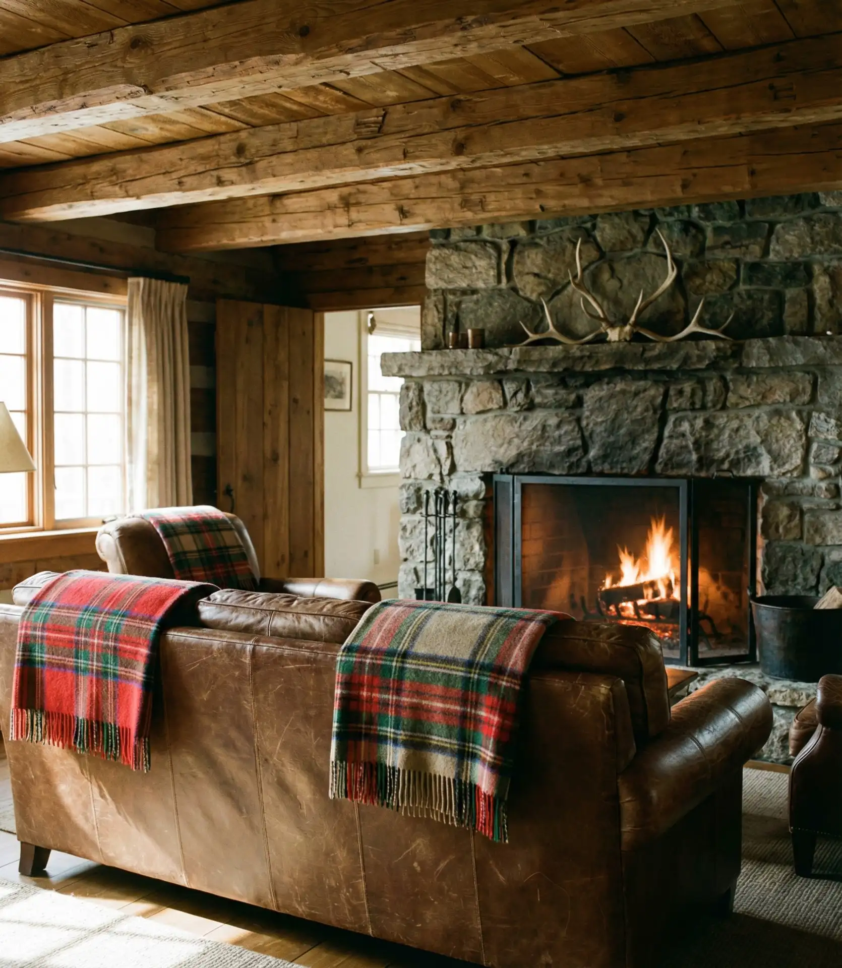 Rustic Leather for Cabin-Inspired Comfort 1