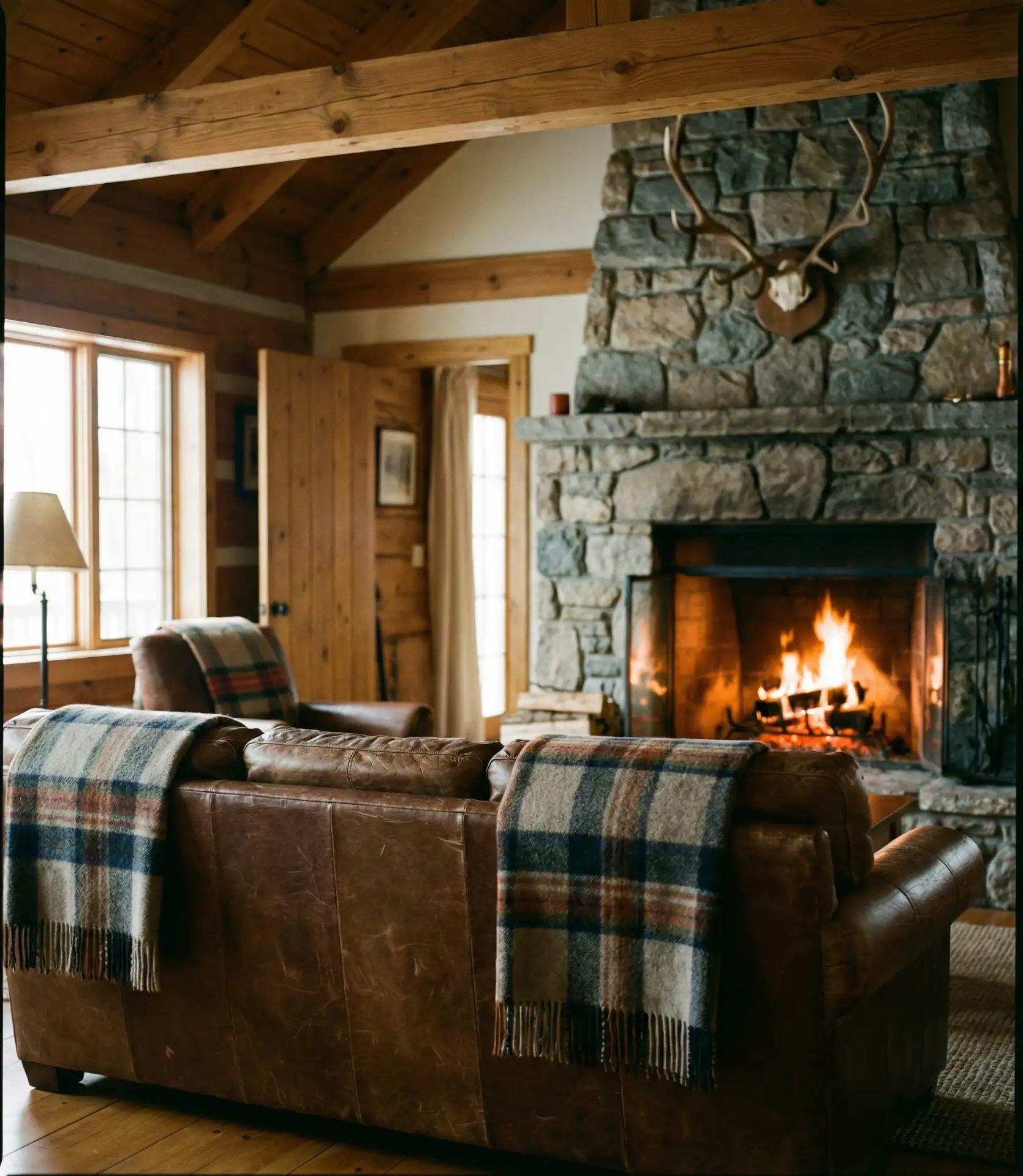 Rustic Leather for Cabin-Inspired Comfort 2