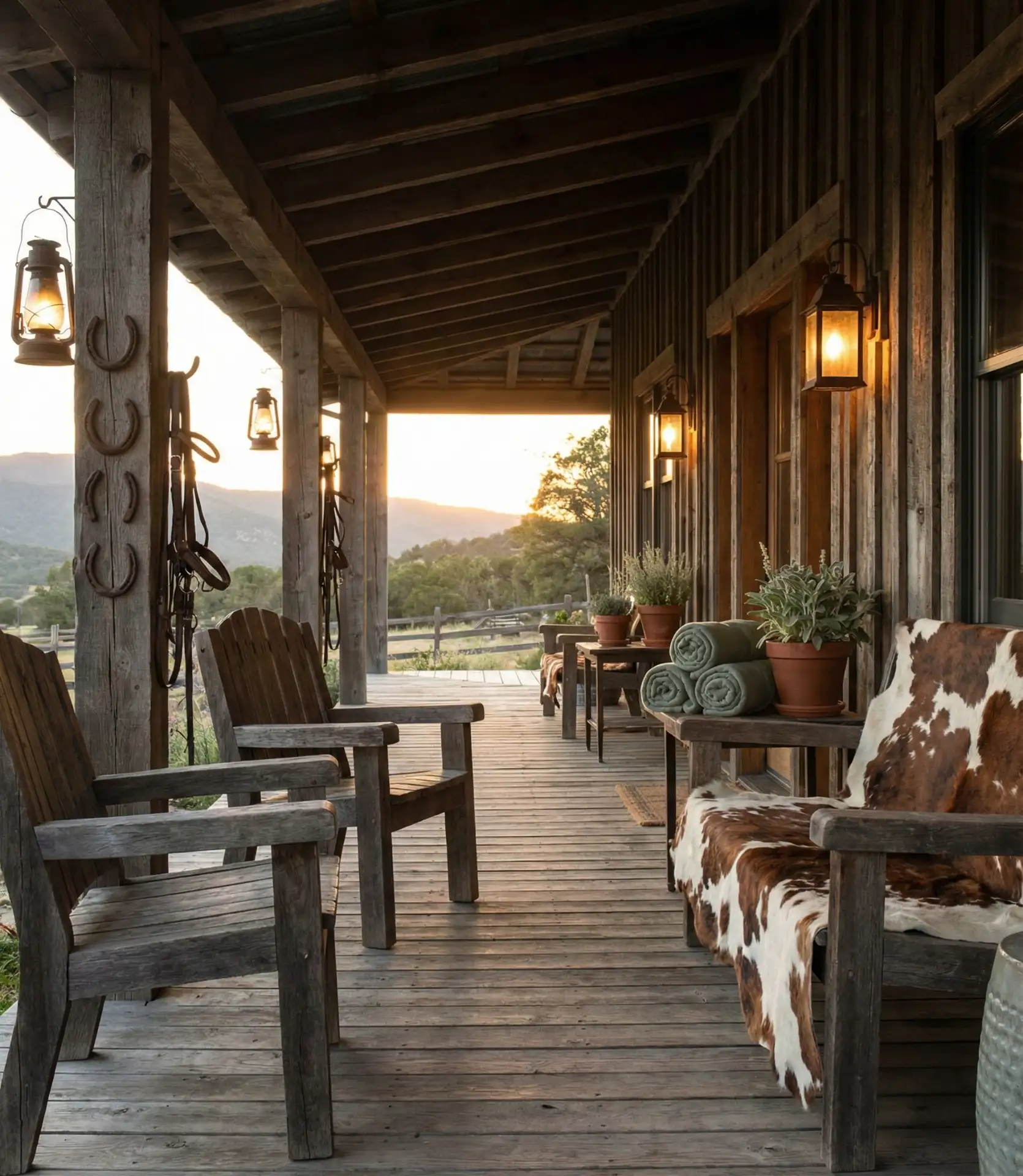 Rustic Western Ranch Porch 1