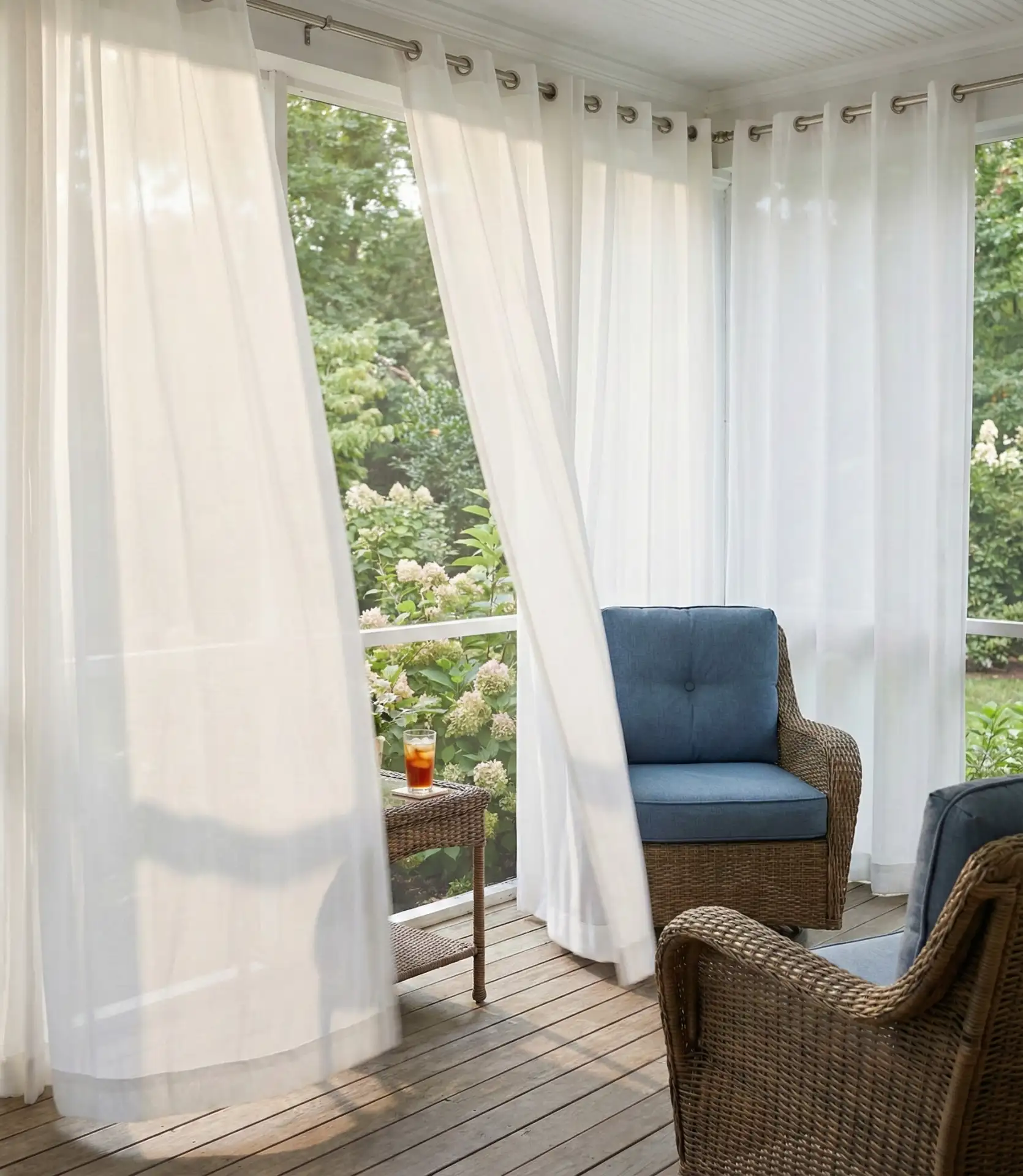 Screened Curtain Panels for Flexible Privacy 1