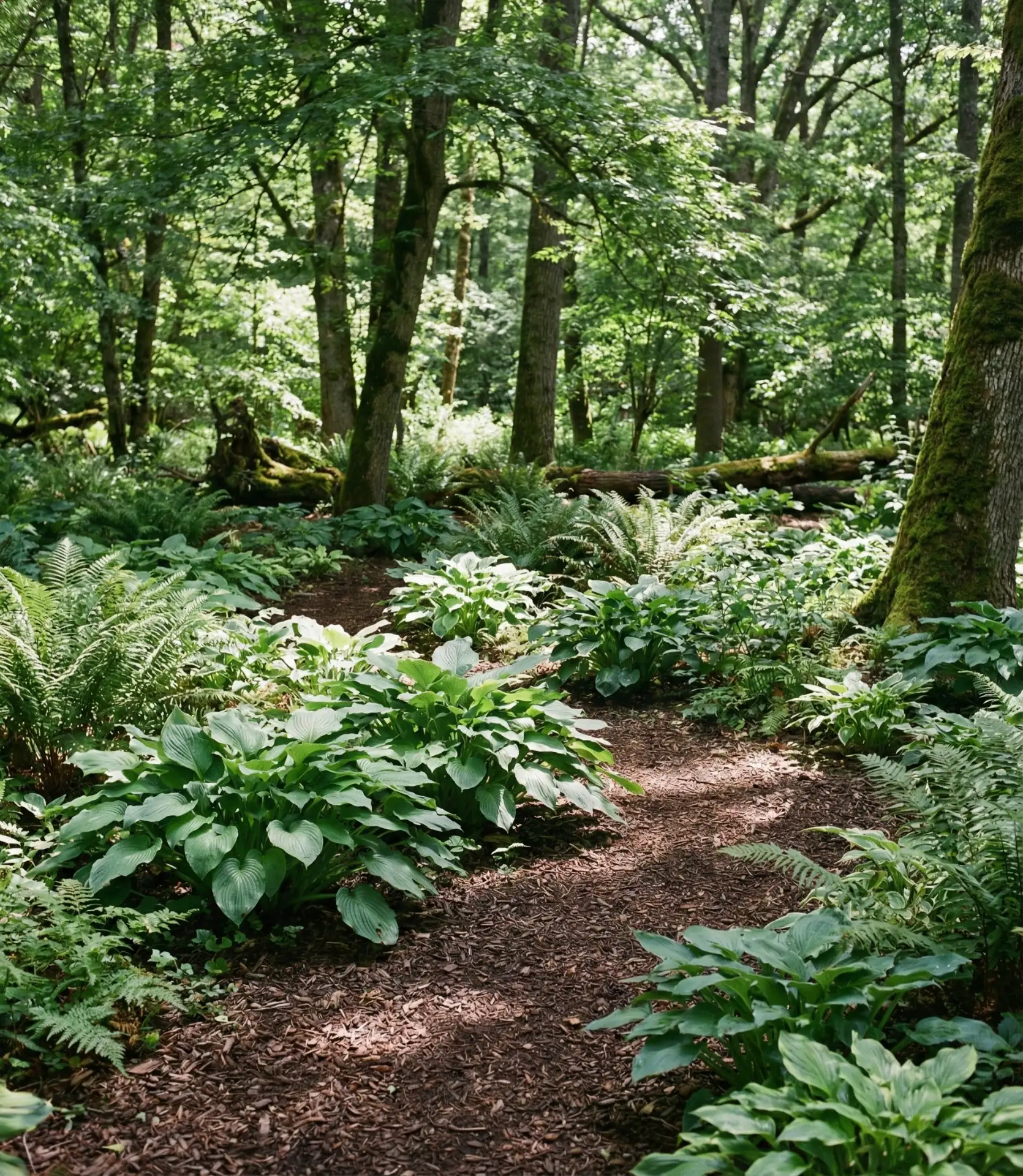 Shade Garden Sanctuary Under Mature Trees 1
